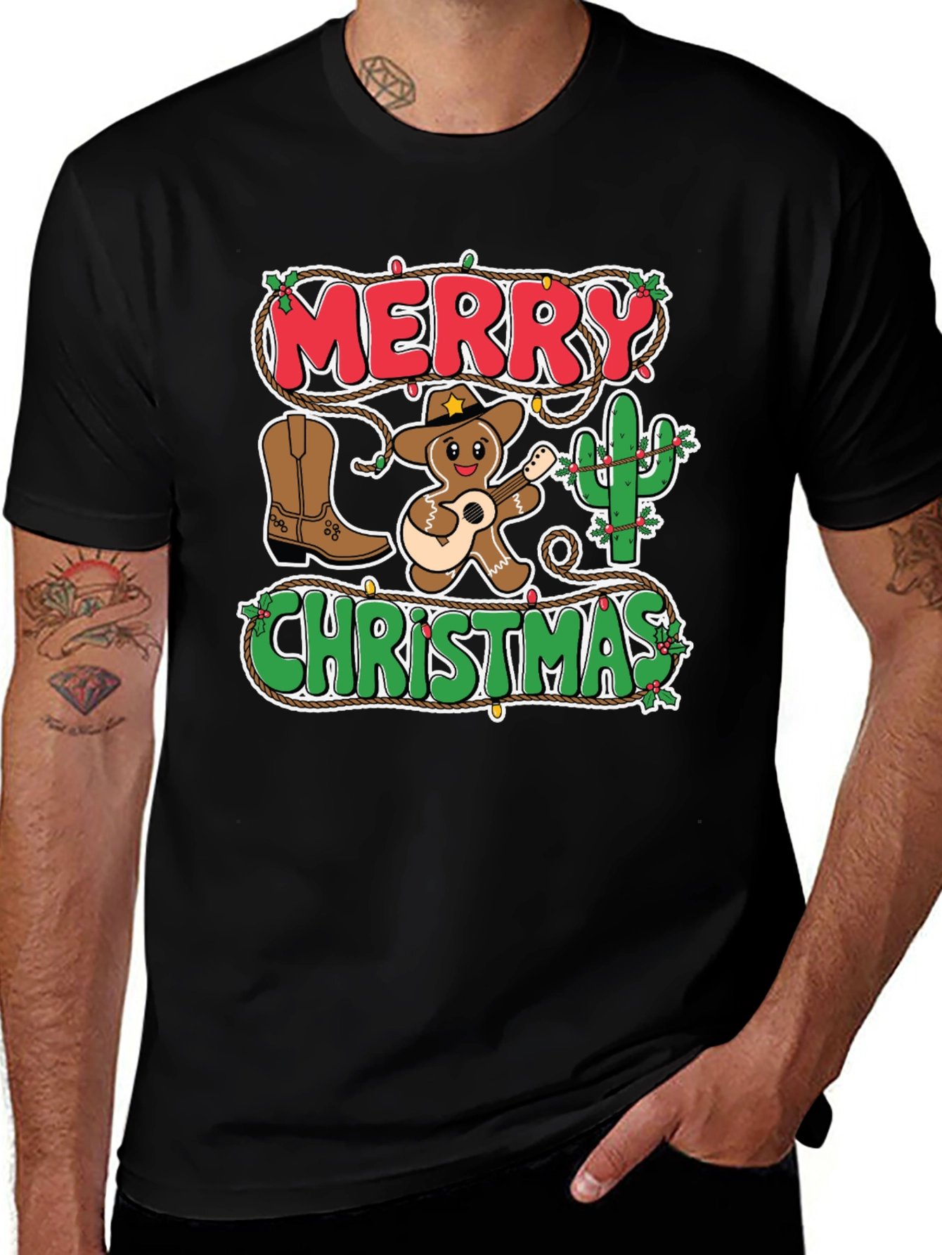 Merry Christmas Cowboy Gingerbread T-Shirt