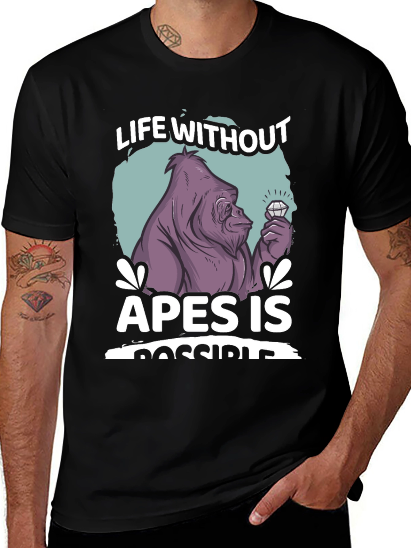 Variant 10 of Ape Diamond Life T-Shirt