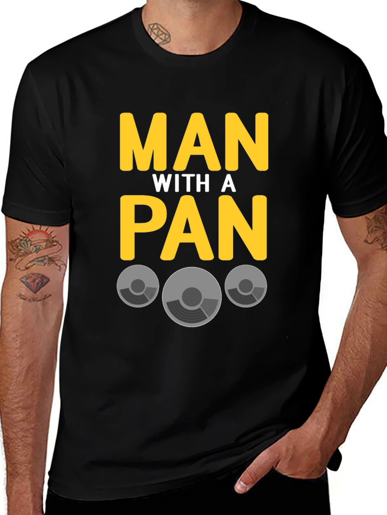 Variant 19 of Man With A Pan Graphic T-Shirt - Chef Humor