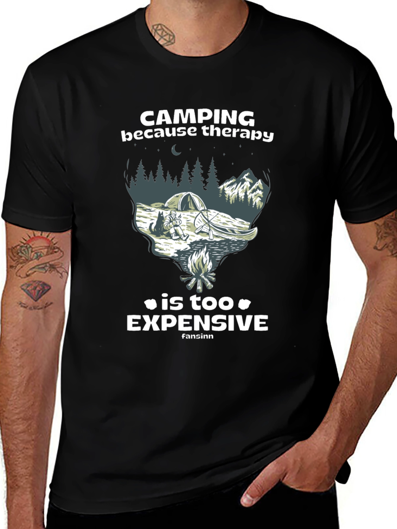 Variant 21 of Camping Therapy Graphic T-Shirt