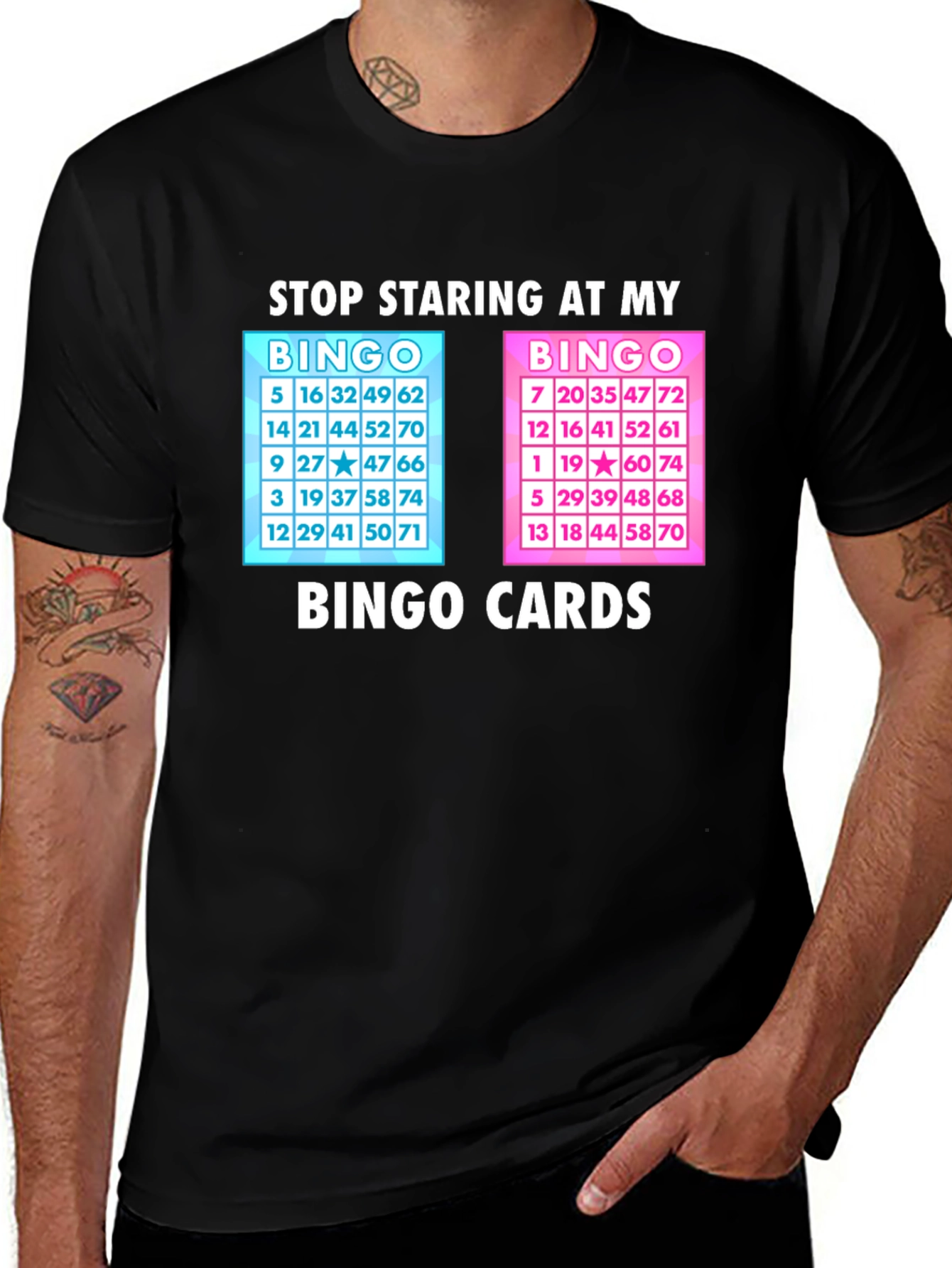 Variant 17 of Stop Staring at My Bingo Cards T-Shirt