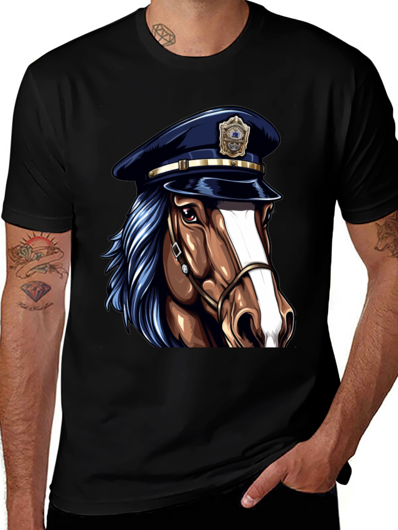 Variant 5 of Horse Cop T-Shirt - Funny Animal Tee