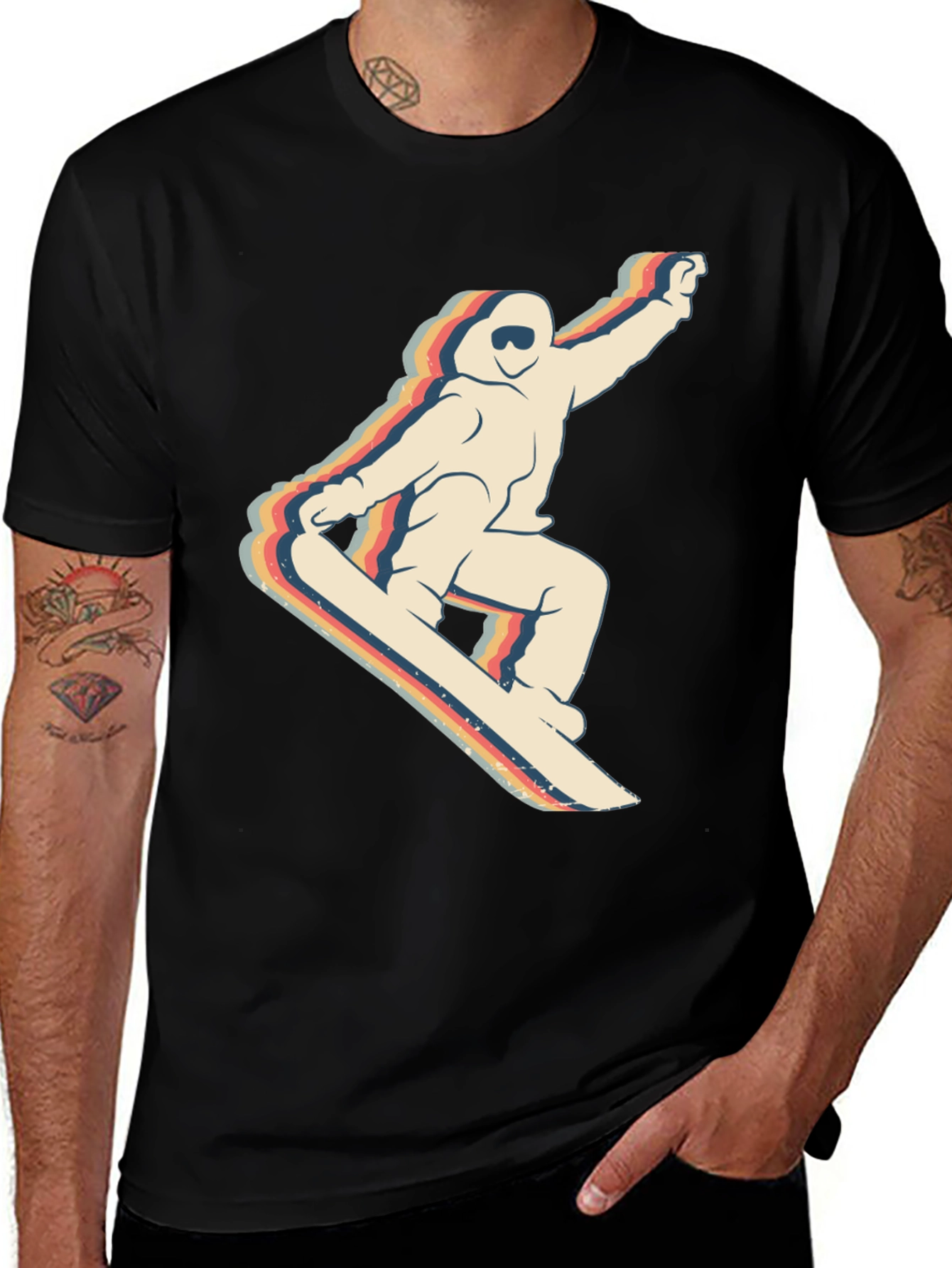 Variant 26 of Retro Snowboarder Graphic T-Shirt