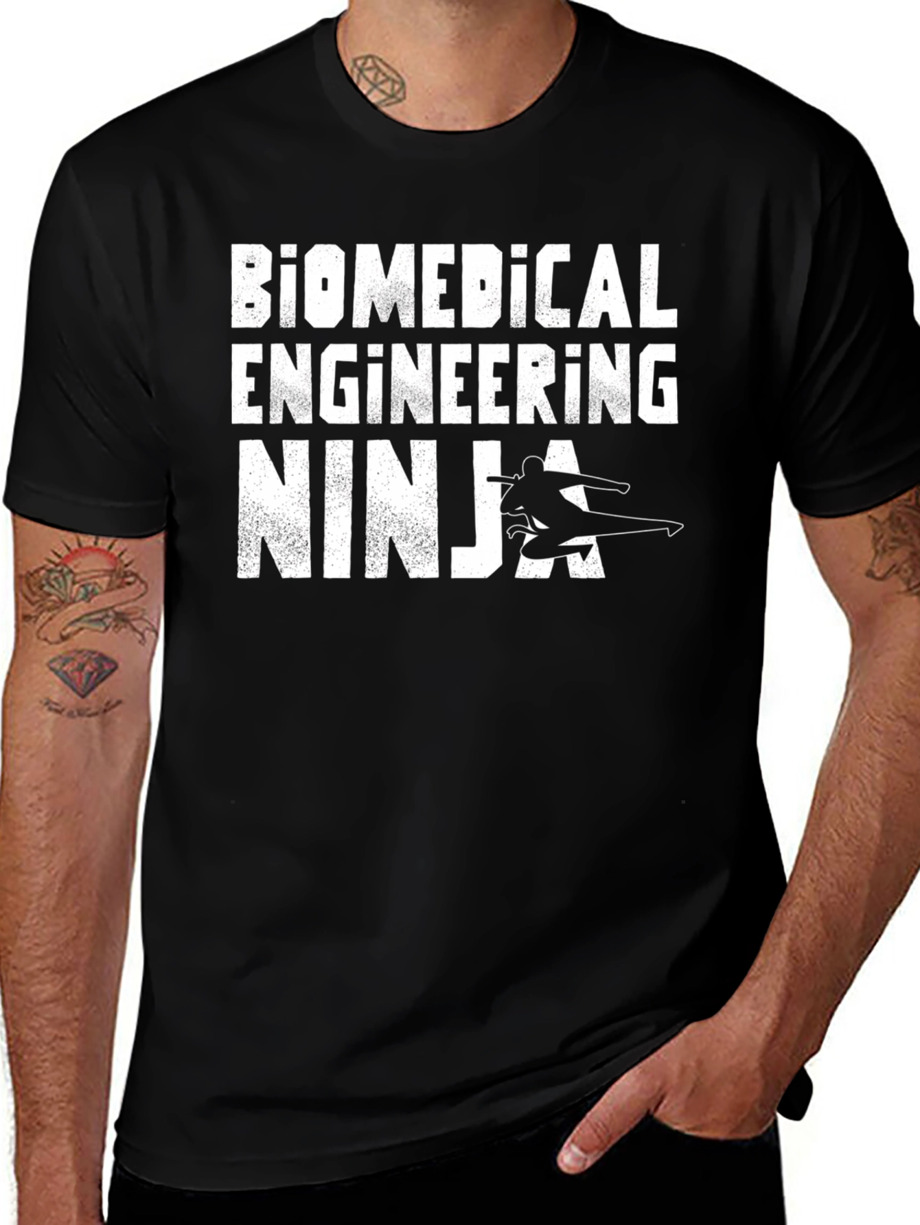Variant 18 of Biomedical Engineering Ninja Graphic T-Shirt