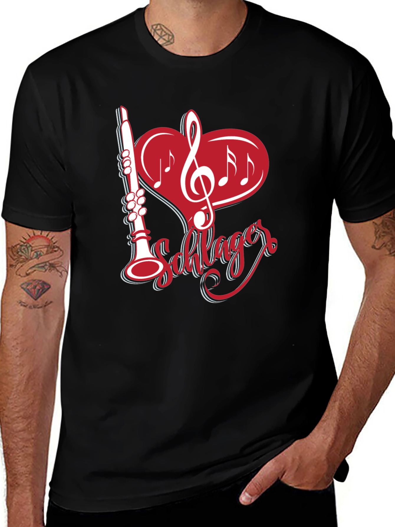 Variant 19 of Music Lover T-Shirt - Clarinet Schlager Design