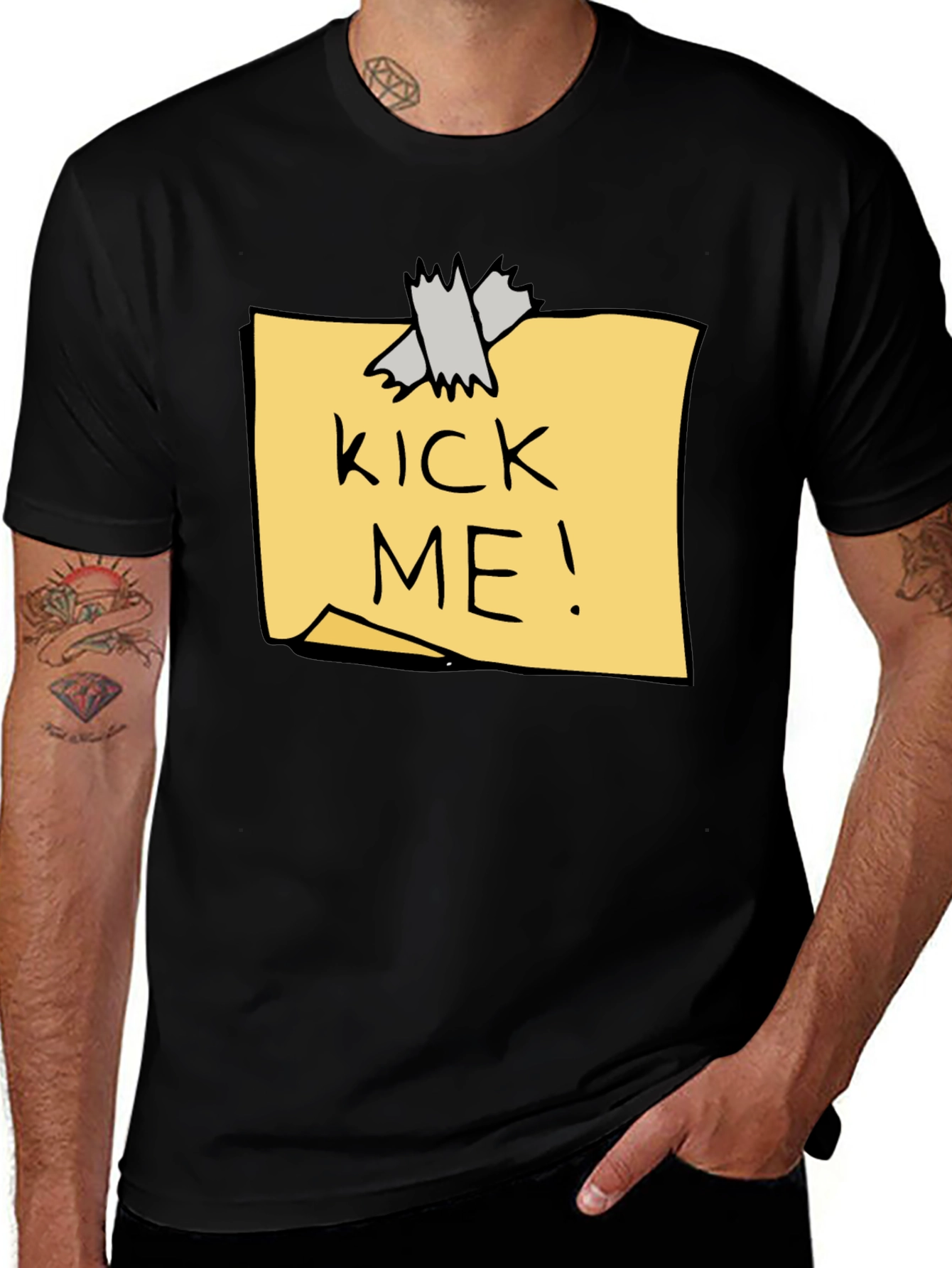 Variant 19 of Kick Me! Humor T-Shirt - Classic Prank Tee