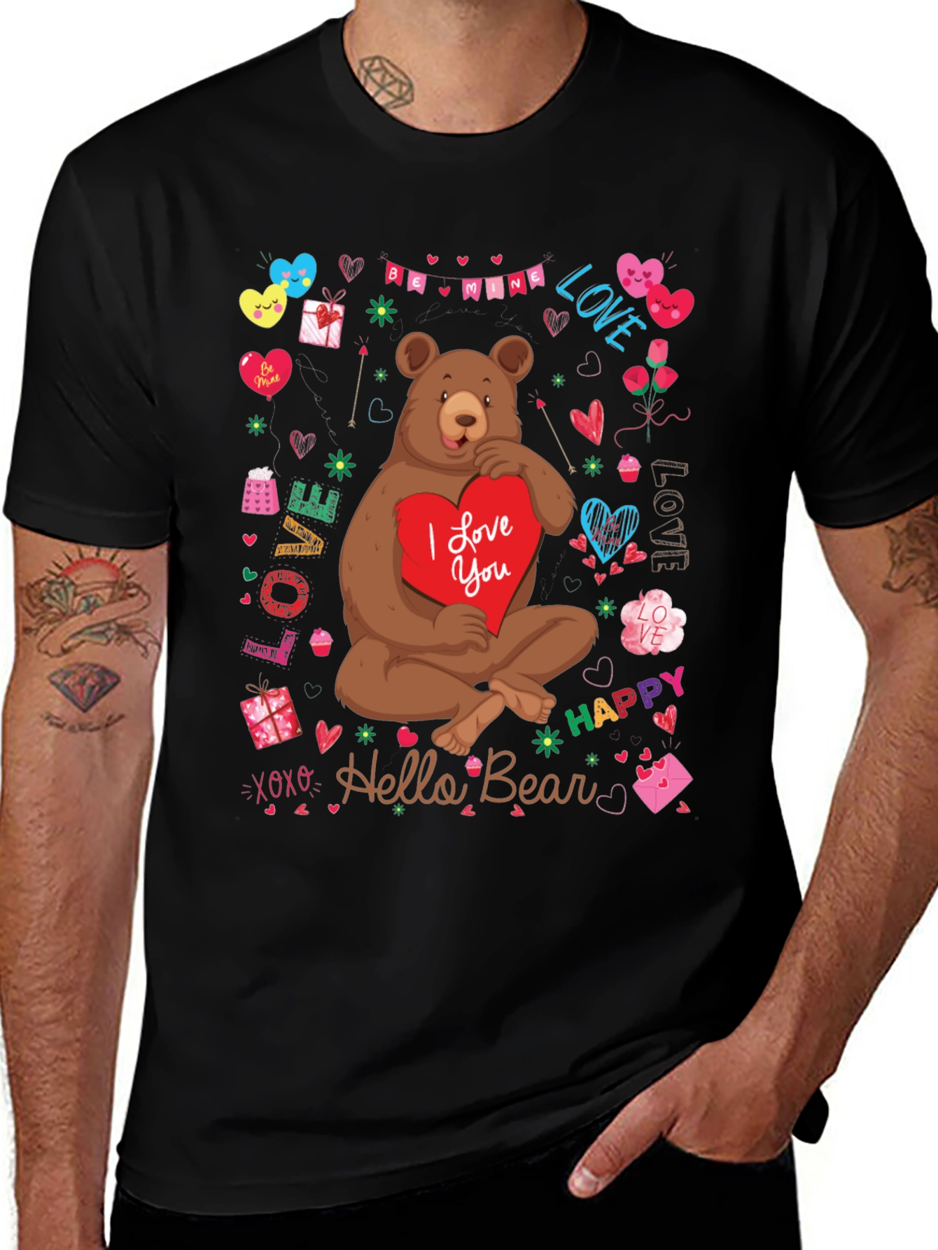 I Love You Bear Graphic T-Shirt