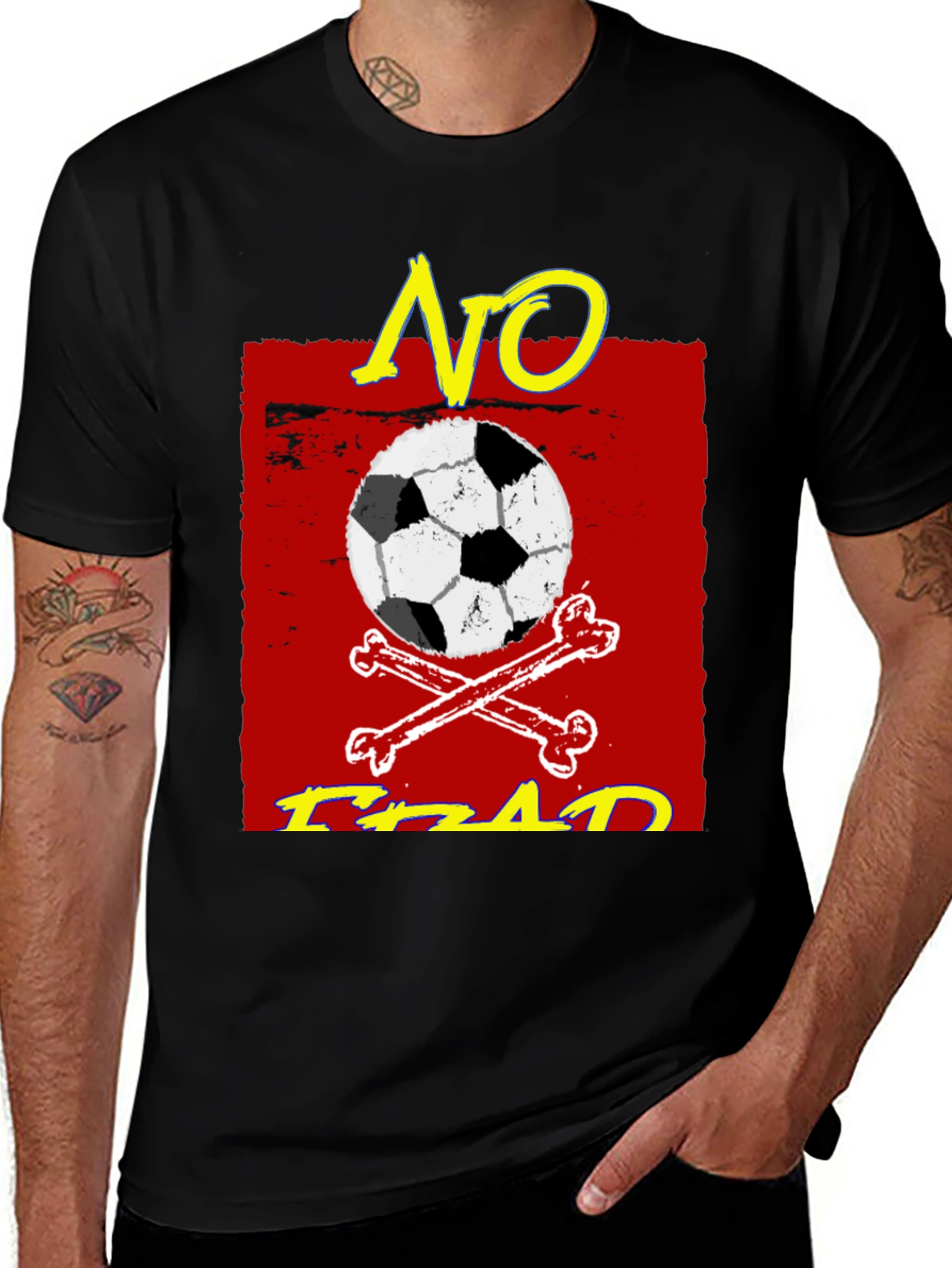 Variant 2 of No Trad Soccer Black Graphic T-Shirt