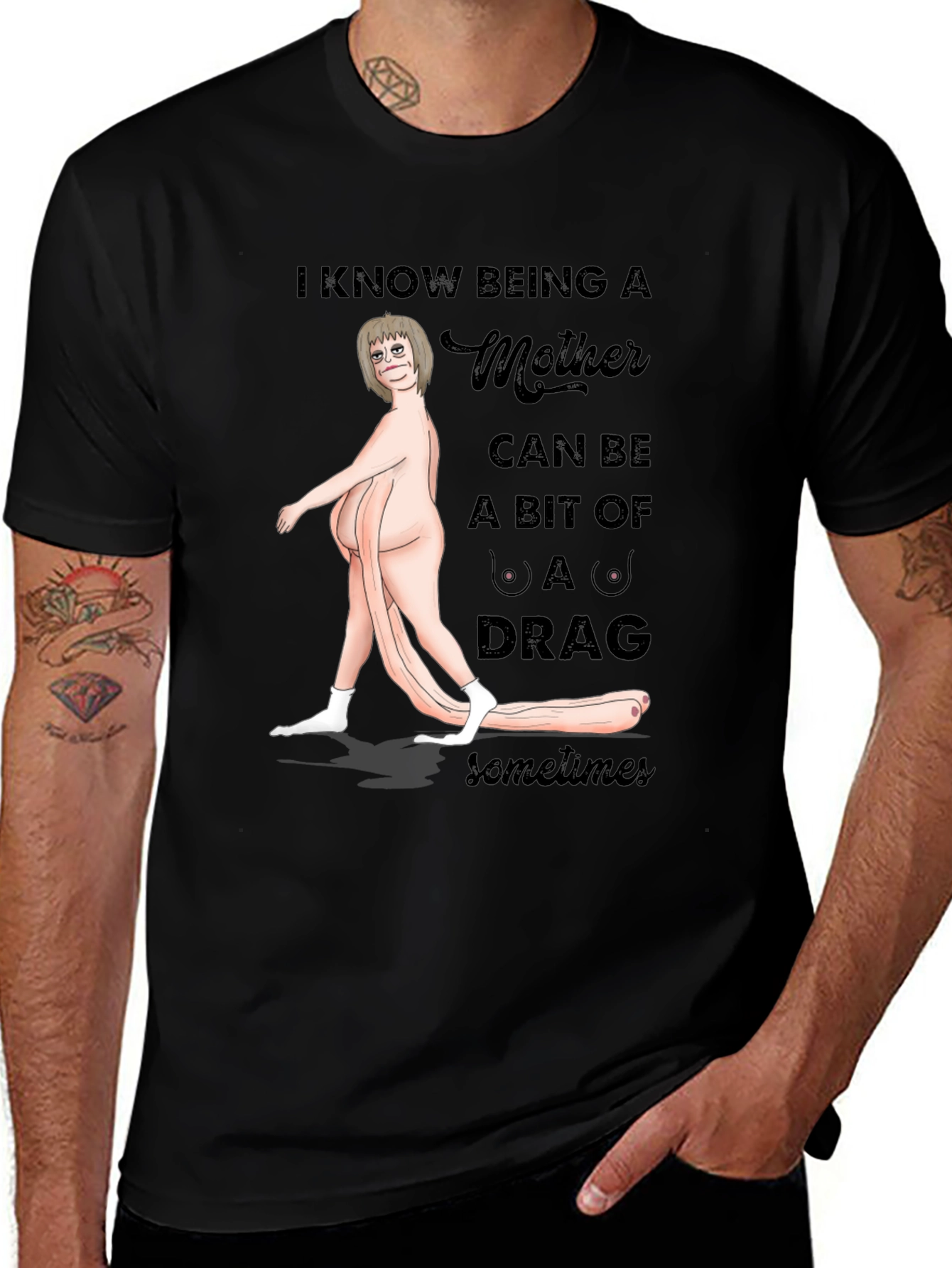 Variant 17 of Funny 'Mother Drag' Graphic T-Shirt