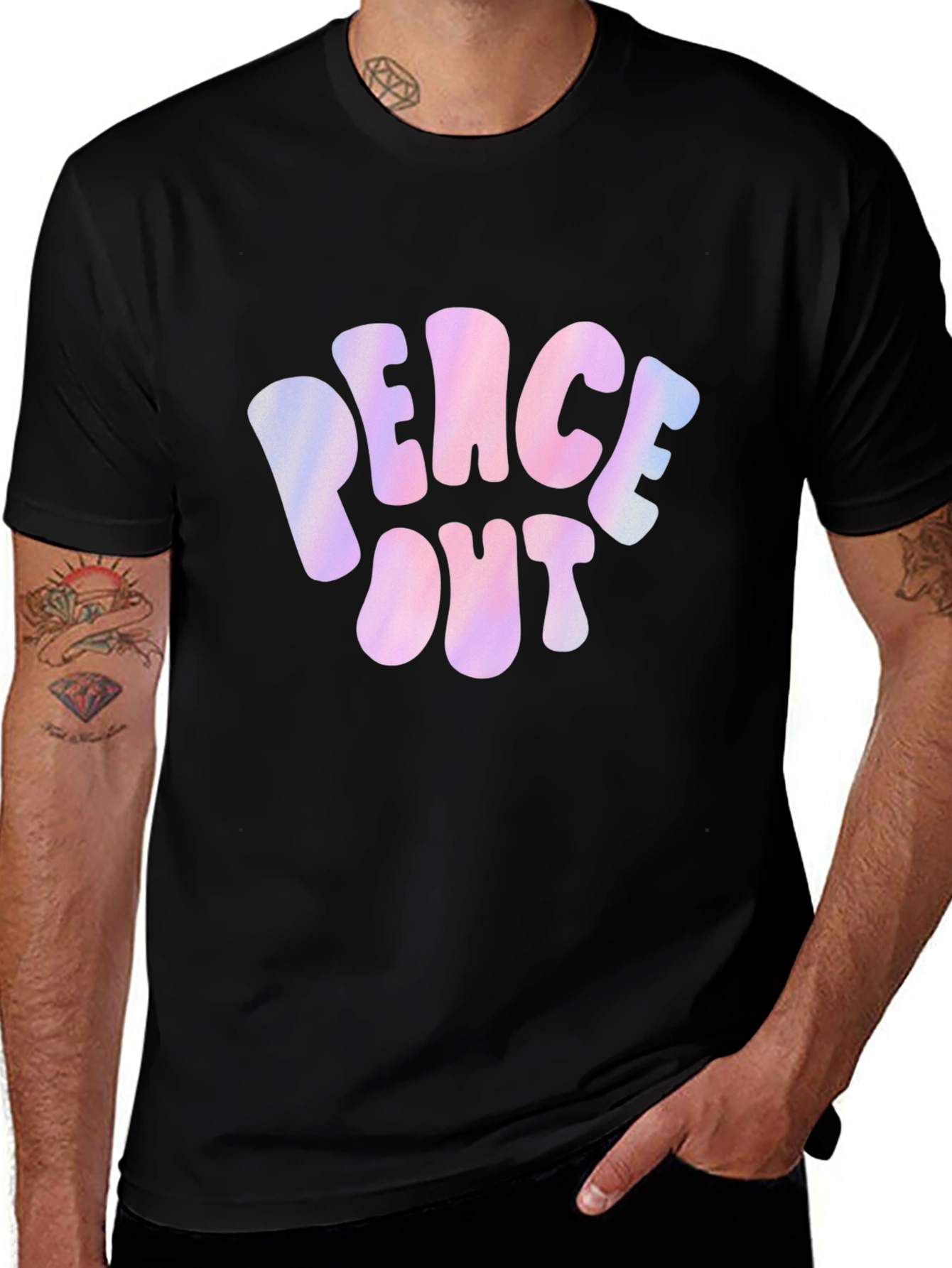 Variant 6 of Peace Out Graphic T-Shirt - Retro Style