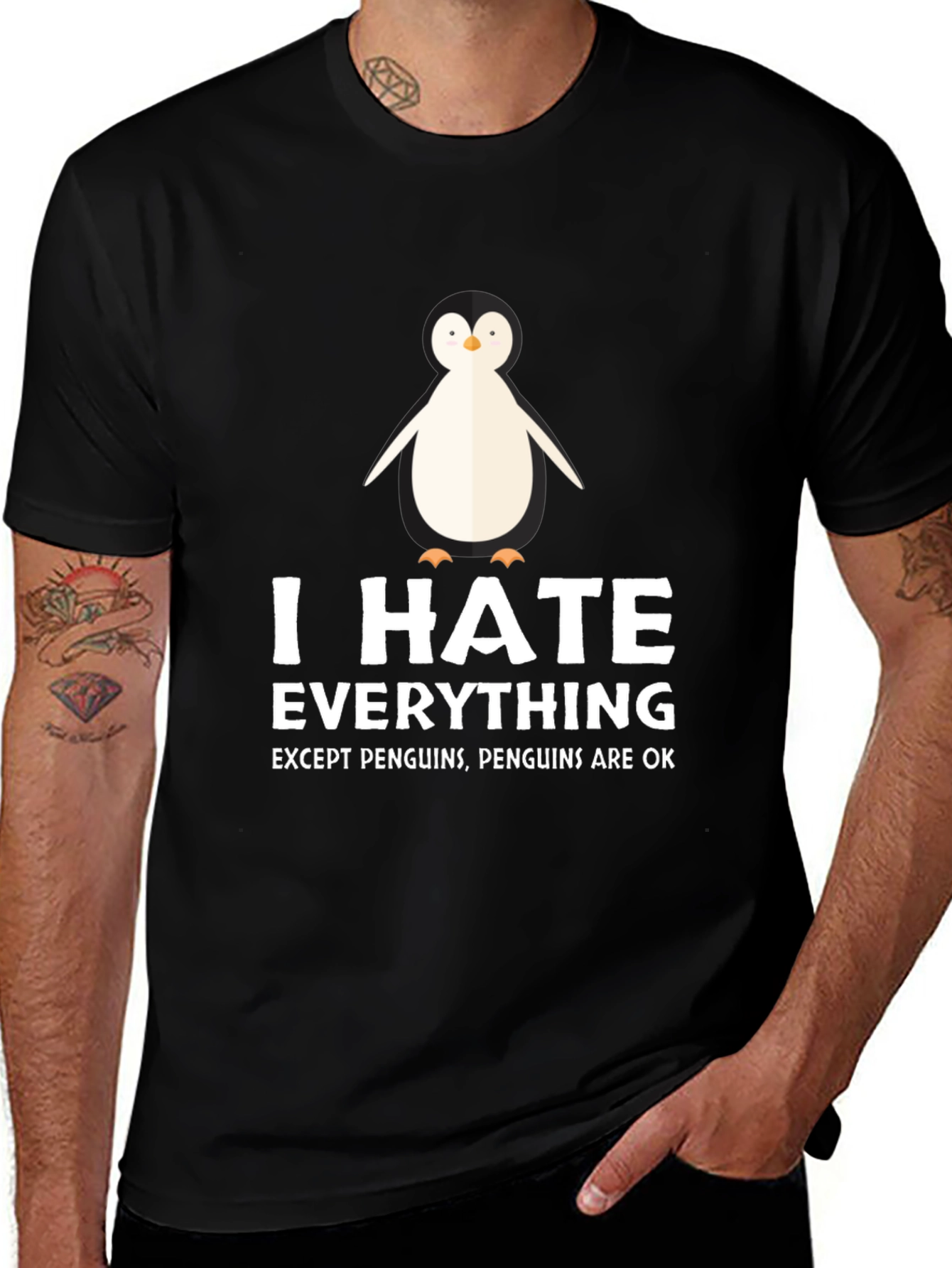 Variant 5 of I Hate Everything Except Penguins T-Shirt