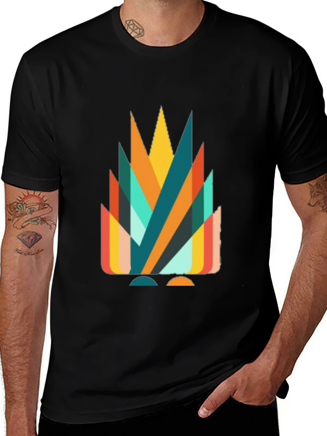 Variant 12 of Geometric Abstract Graphic Tee - Stylish Casual Wear