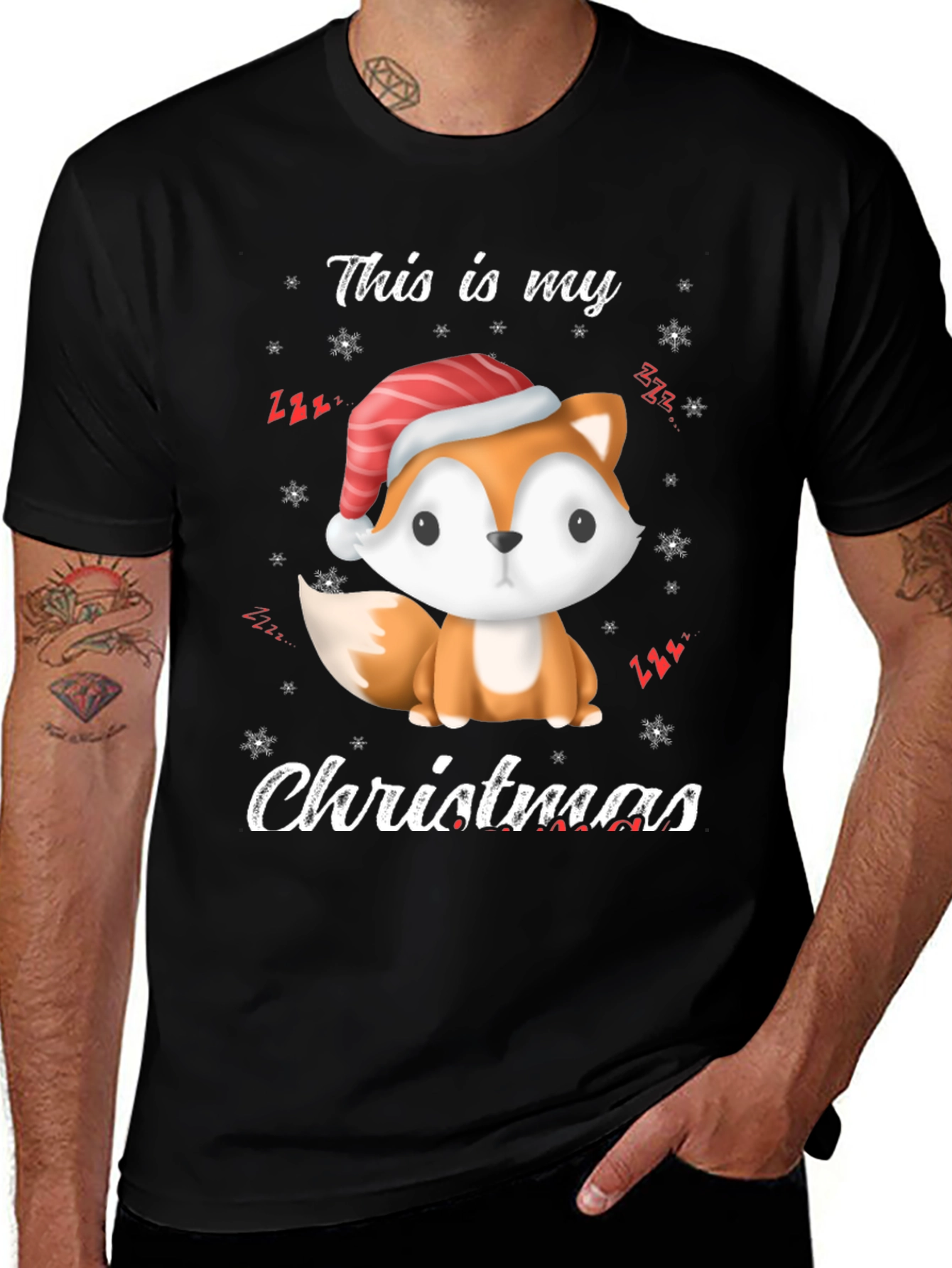 Christmas Fox Graphic Tee