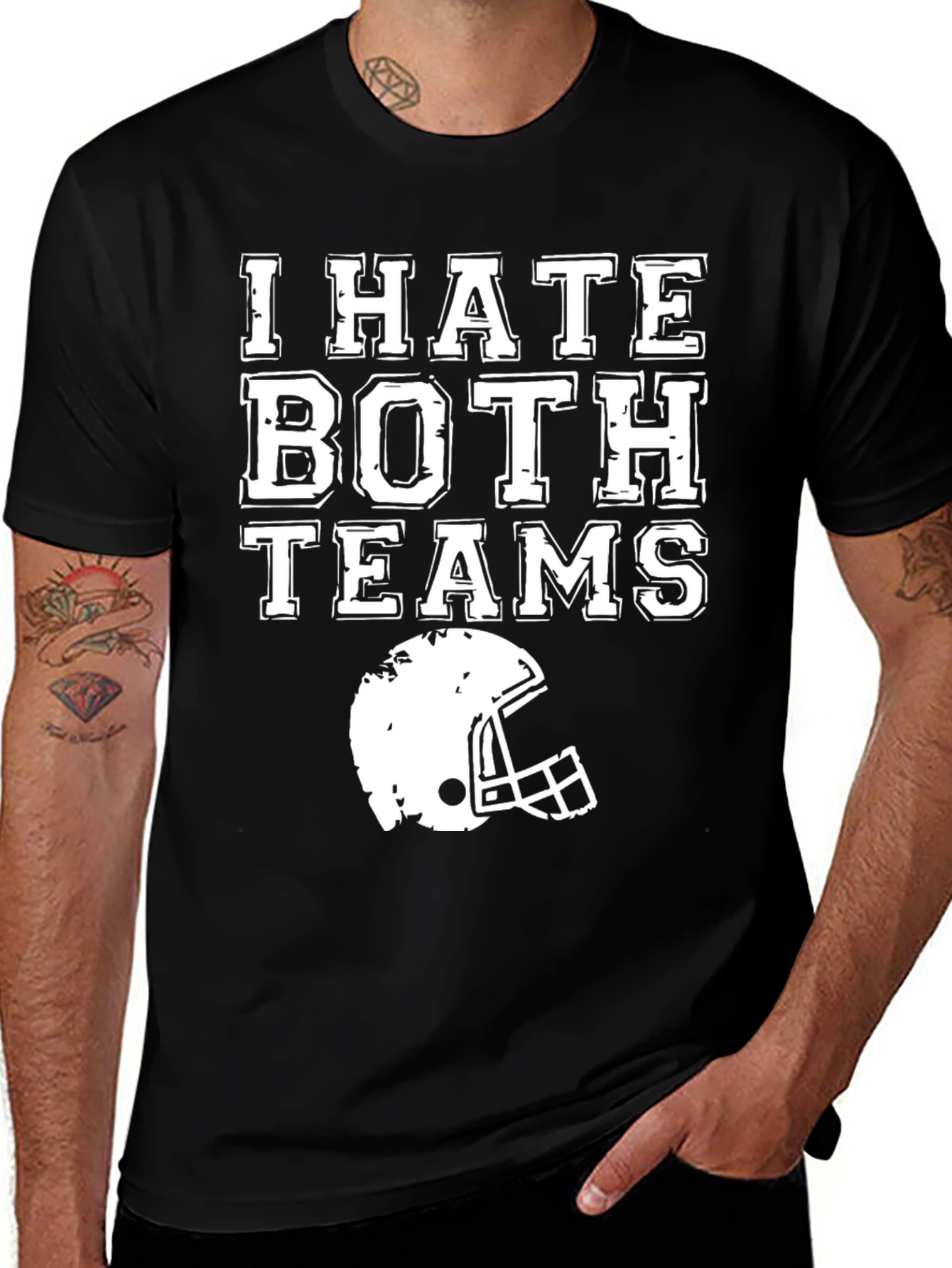 Variant 4 of I Hate Both Teams Football T-Shirt