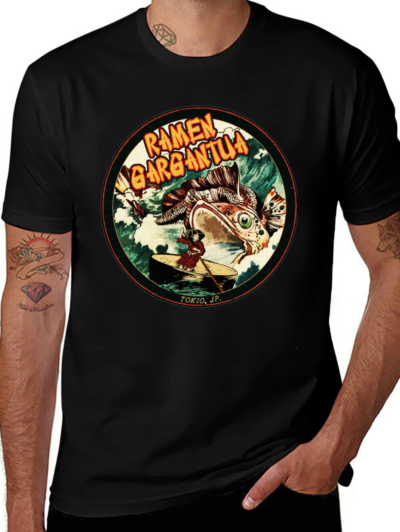 Variant 10 of Ramen Gargantua Black T-Shirt