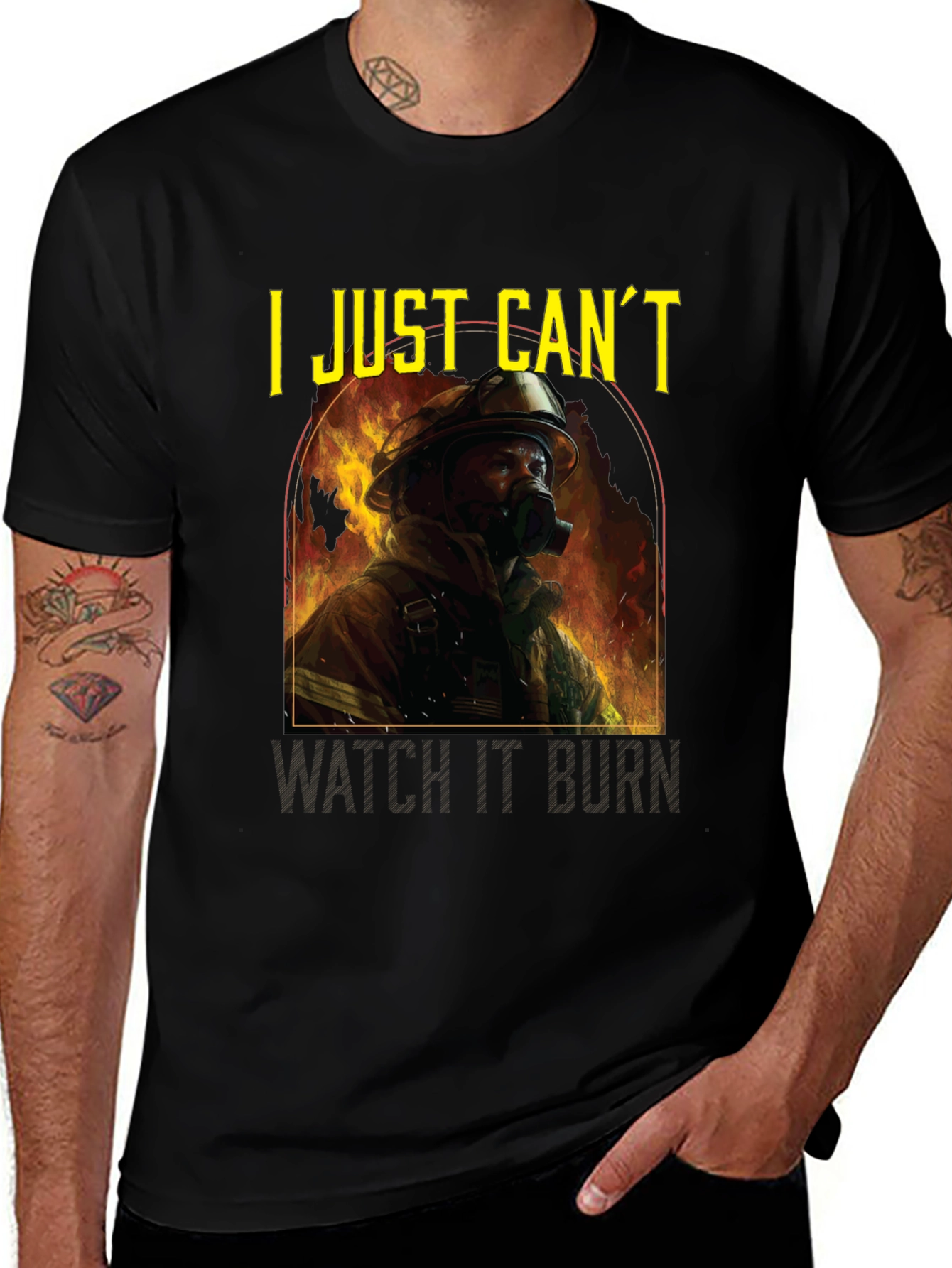 Variant 4 of I Just Can't Watch It Burn Graphic T-Shirt