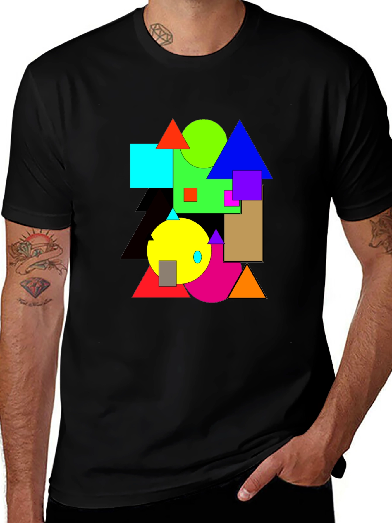 Variant 3 of Geometric Shapes T-Shirt - Abstract Art Tee