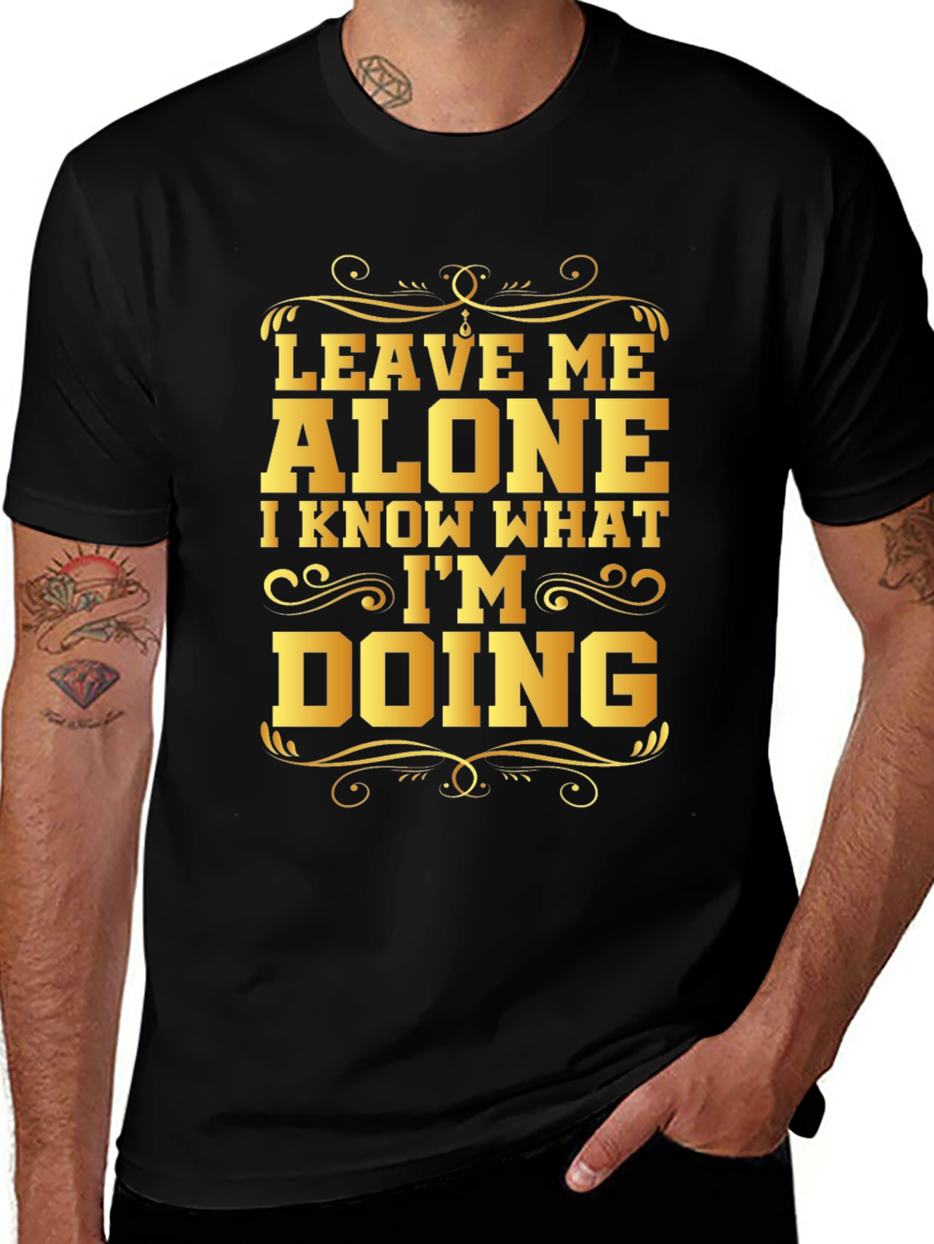 Variant 12 of Leave Me Alone Men's T-Shirt - Funny Graphic Tee
