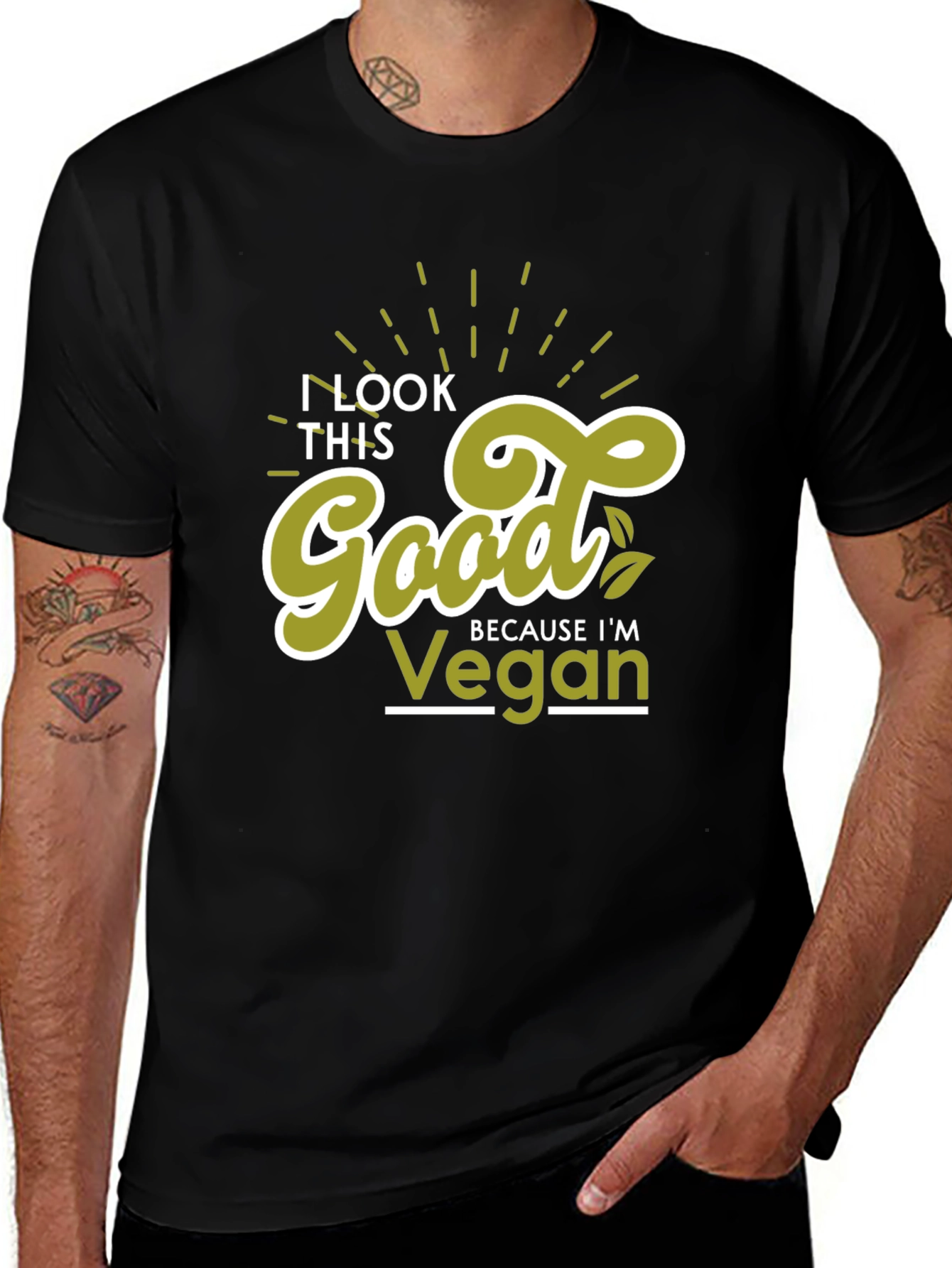 Variant 11 of I Look This Good Because I'm Vegan T-Shirt