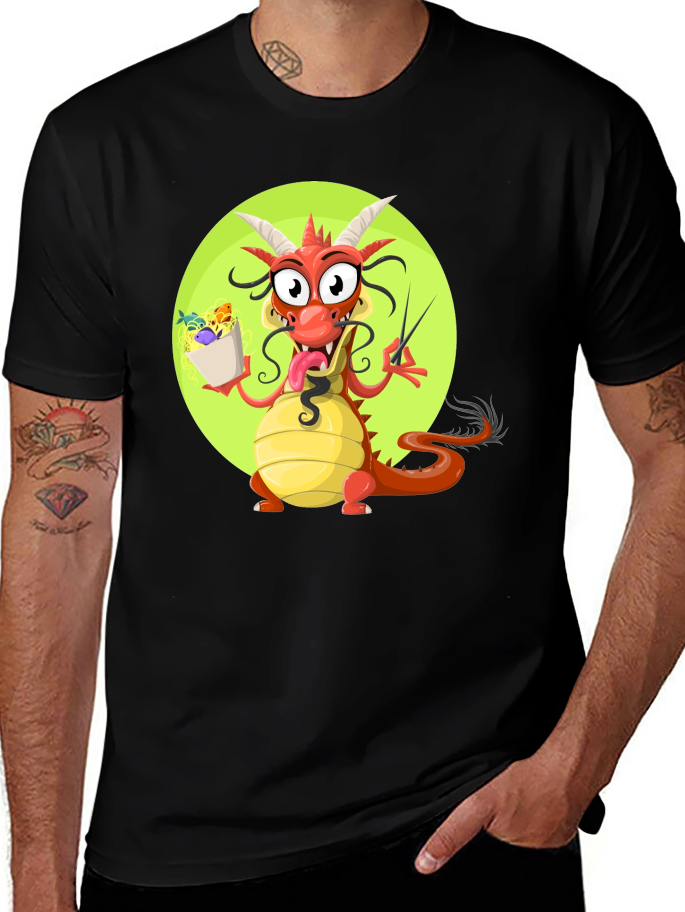 Variant 9 of Funny Dragon Ramen T-Shirt