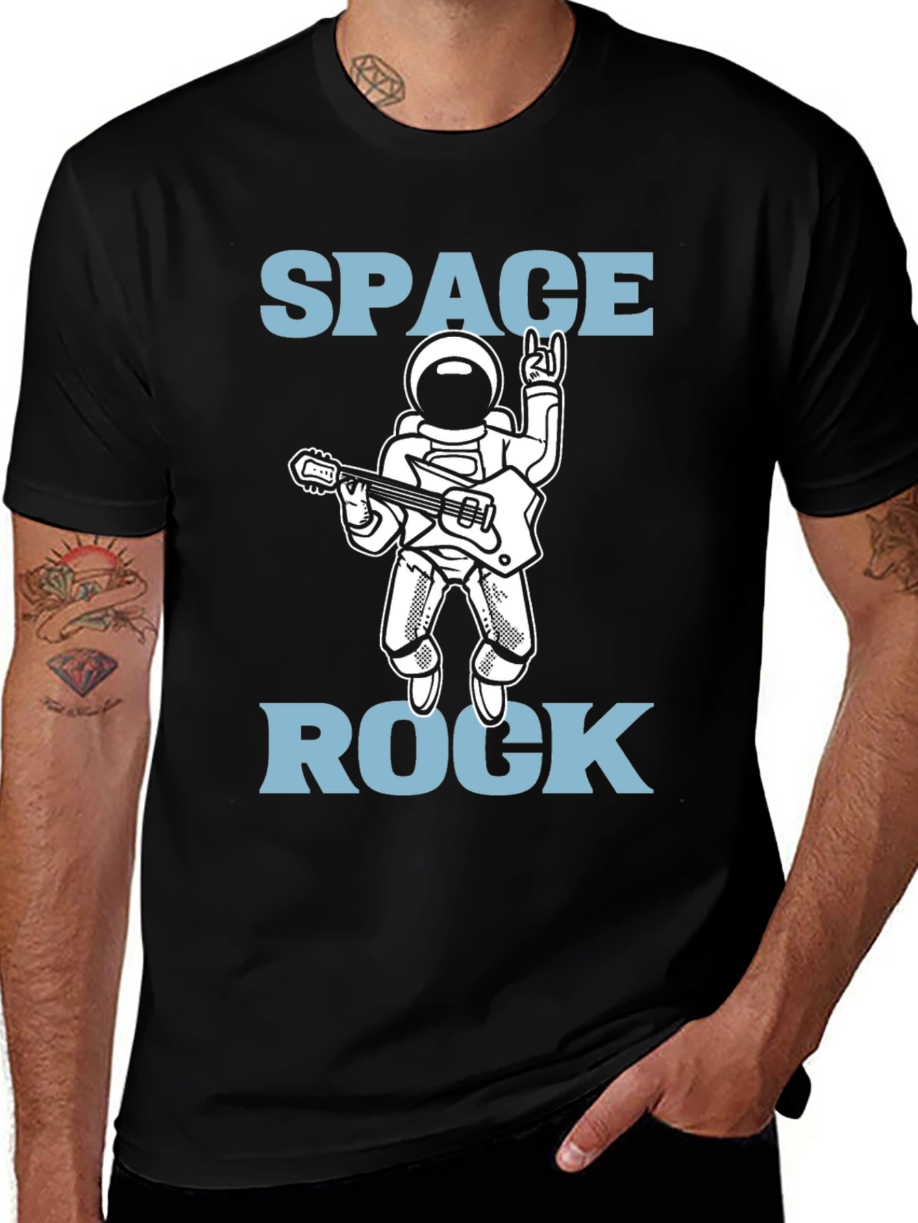 Variant 25 of Space Rock Astronaut T-Shirt - Black