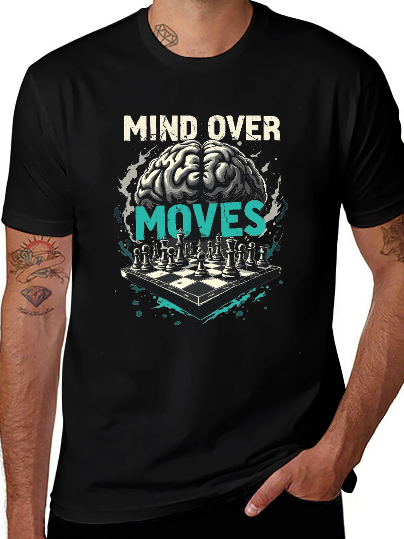 Mind Over Moves Chess Graphic T-Shirt