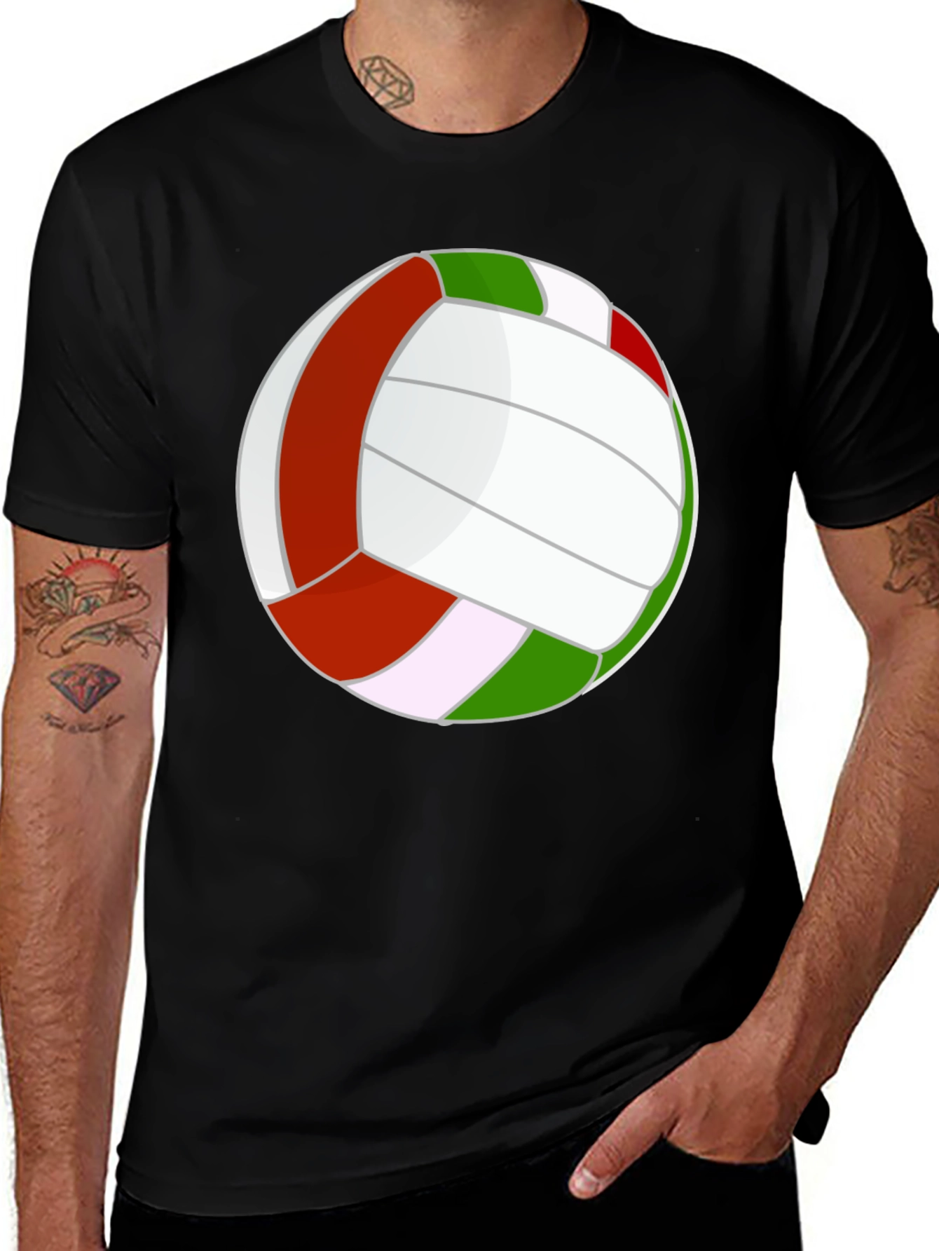 Variant 15 of Volleyball Graphic T-Shirt - Italian Colors