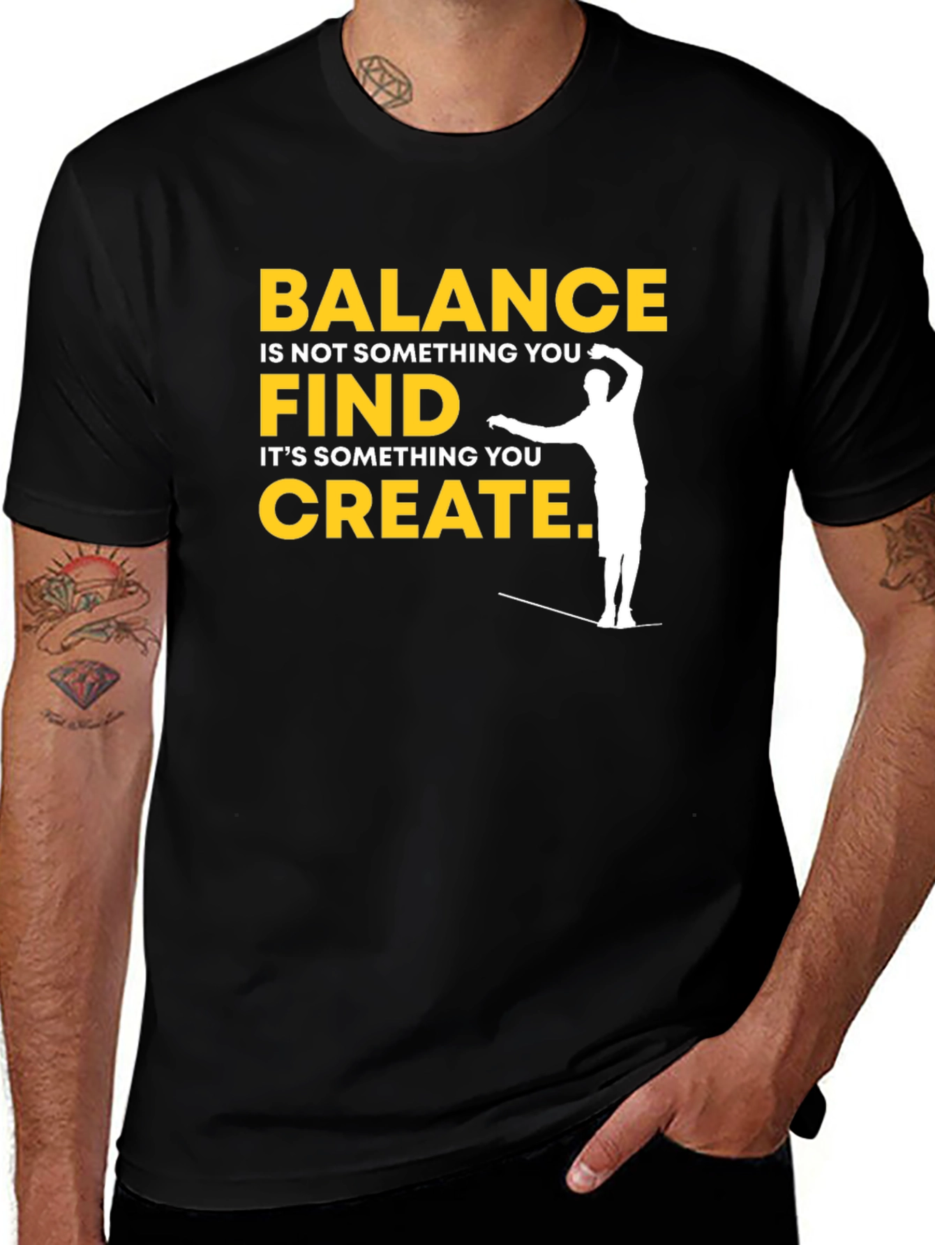 Variant 13 of Balance Quote T-Shirt - Inspirational Graphic Tee