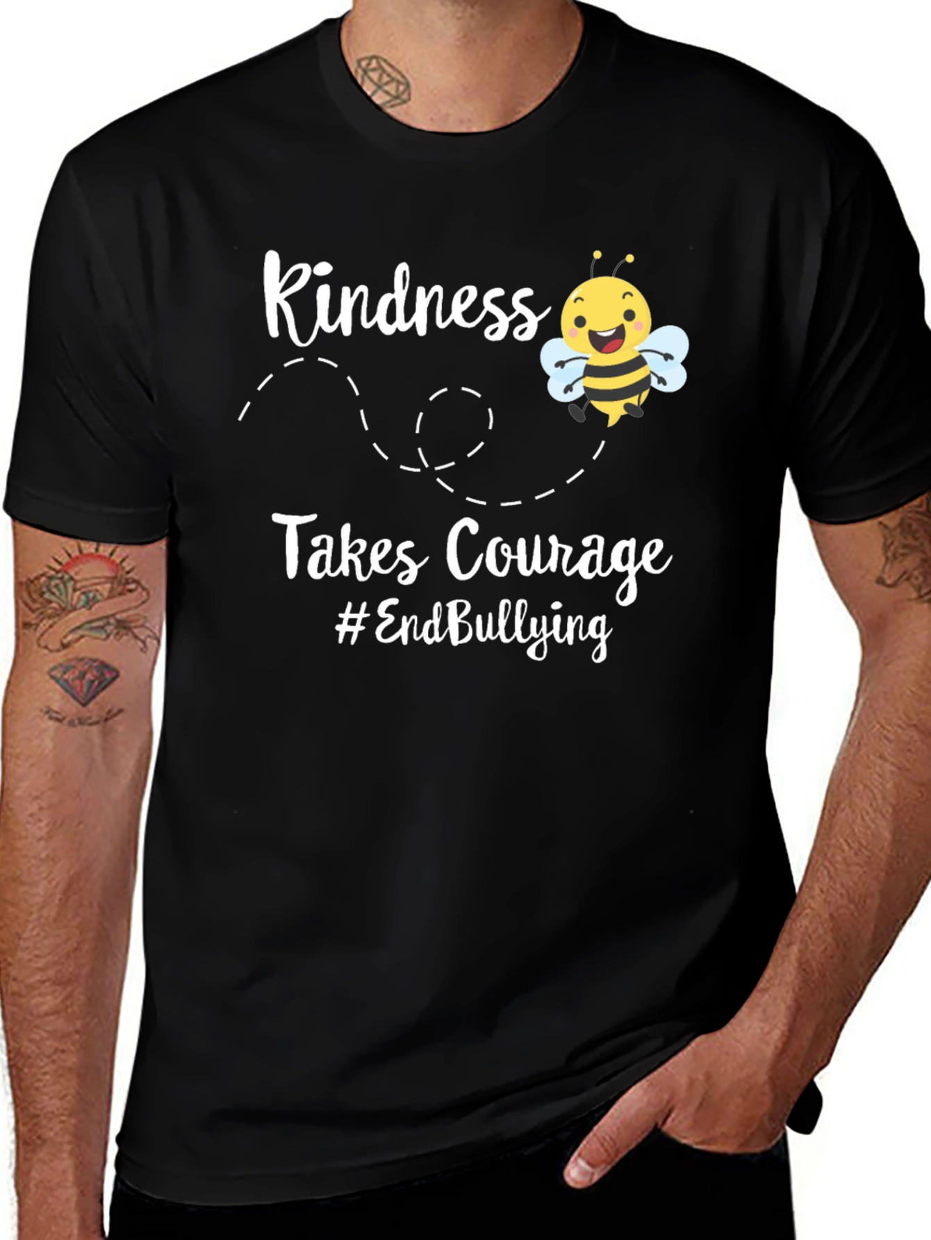 Variant 26 of Kindness Takes Courage Bee Graphic T-Shirt