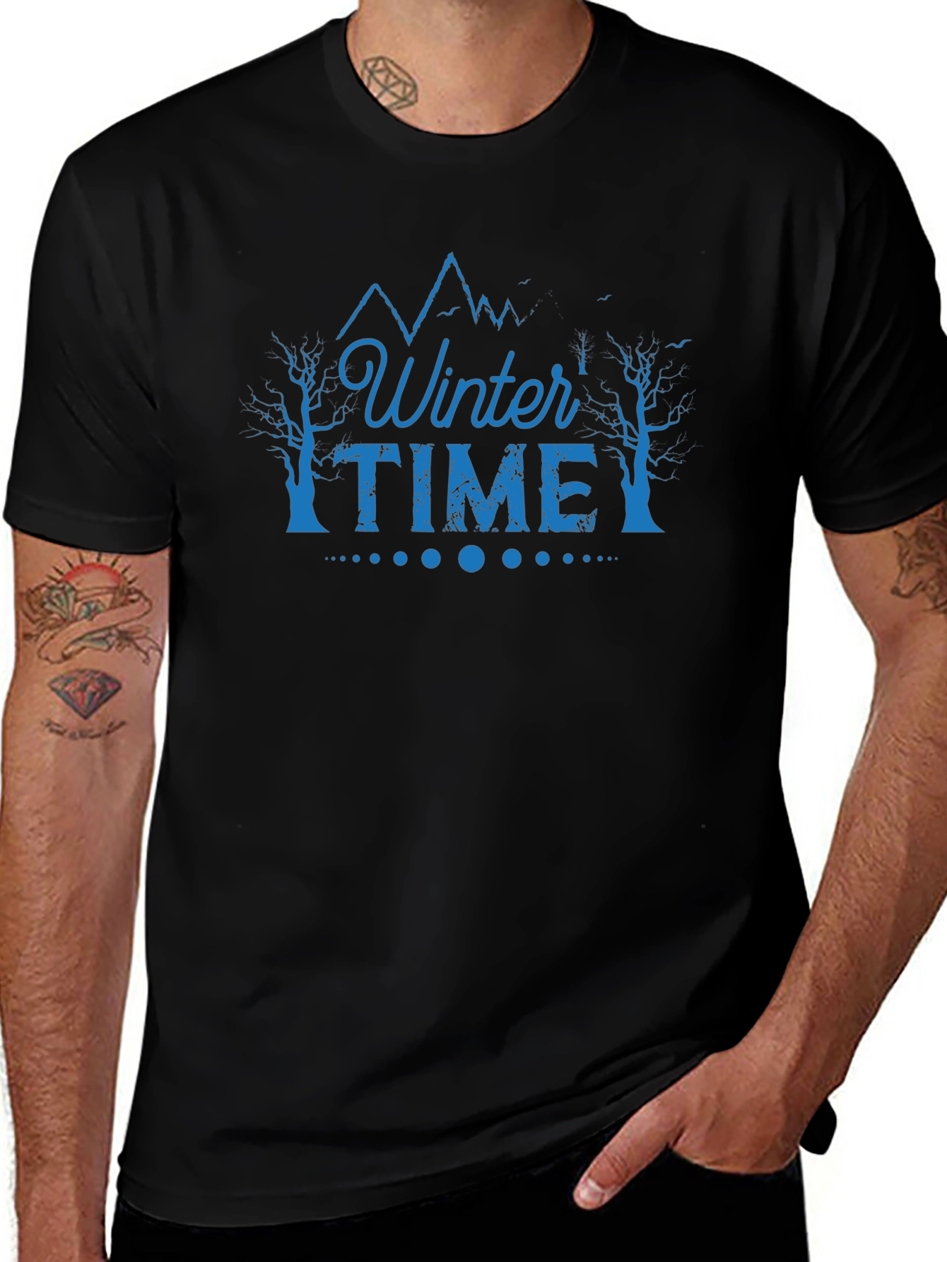 Winter Time Graphic Tee - Black