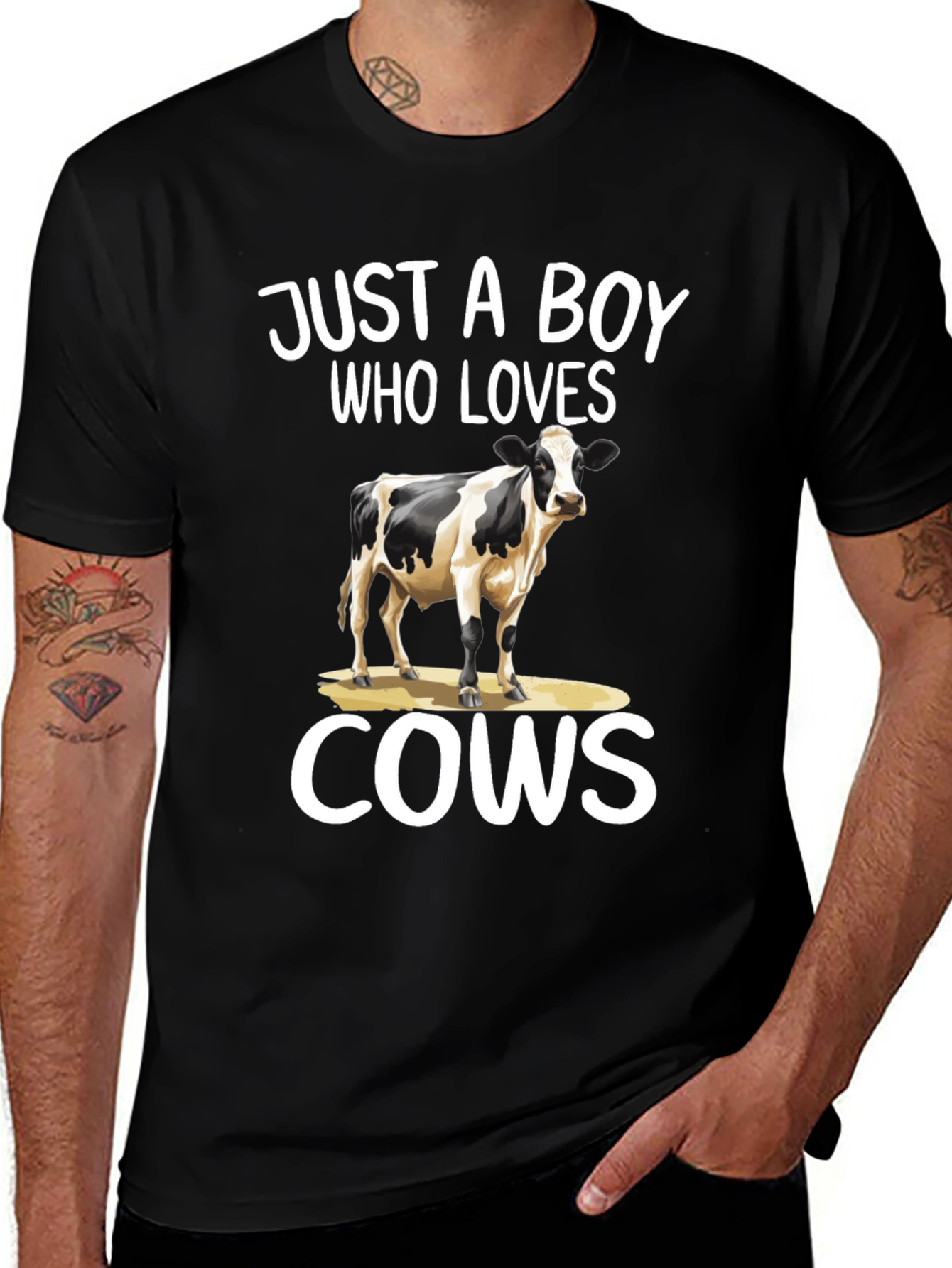 Variant 16 of Just a Boy Who Loves Cows T-Shirt