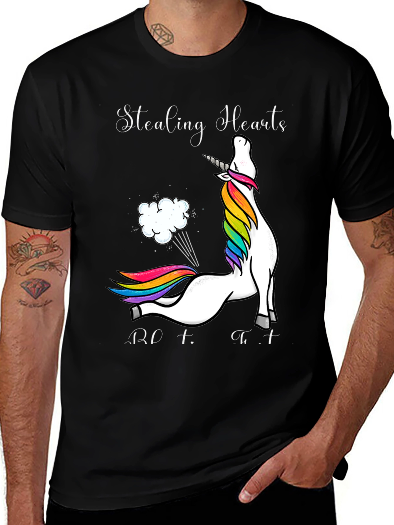 Variant 9 of Stealing Hearts Unicorn T-Shirt - Rainbow Farts