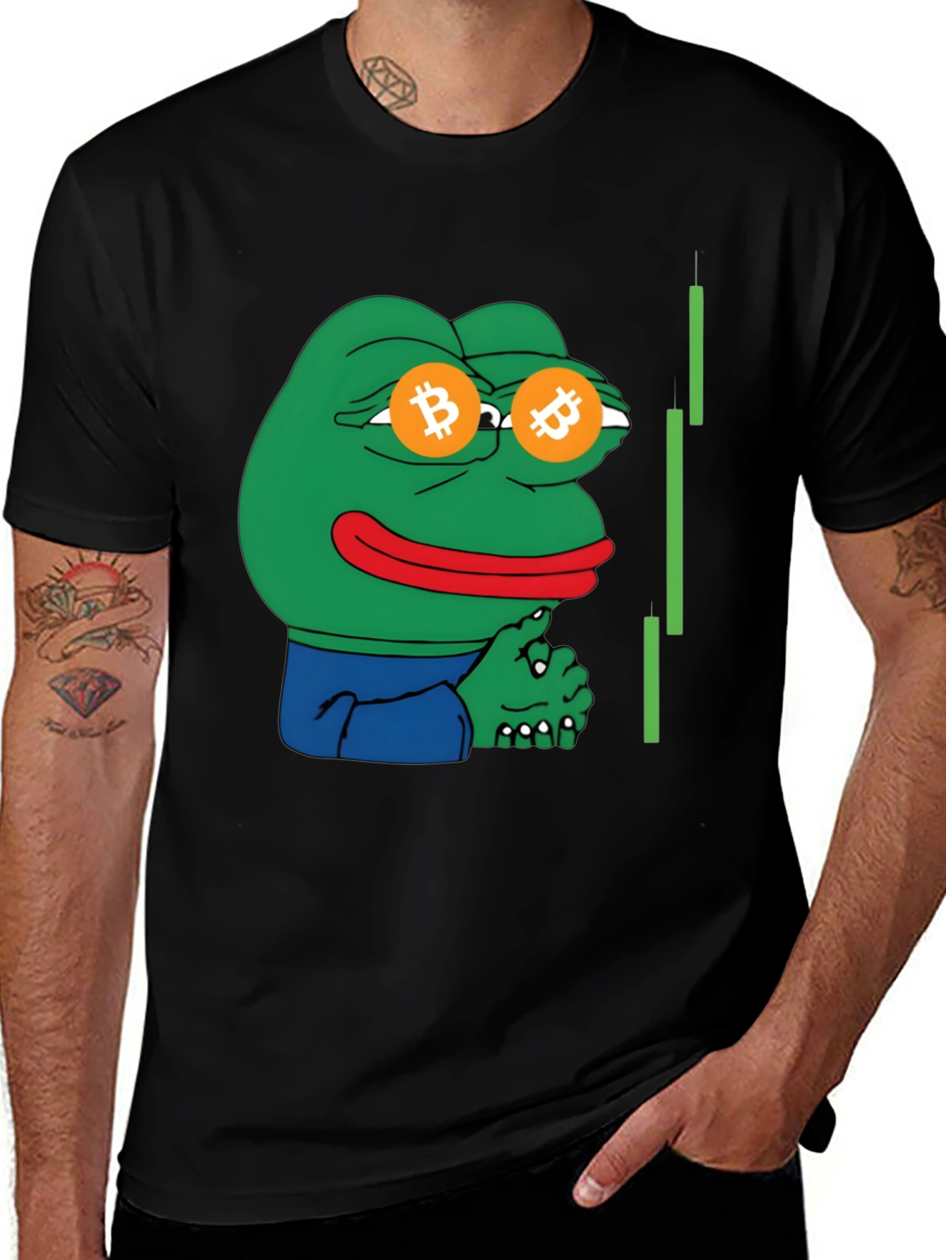 Variant 20 of Bitcoin Pepe Meme T-Shirt