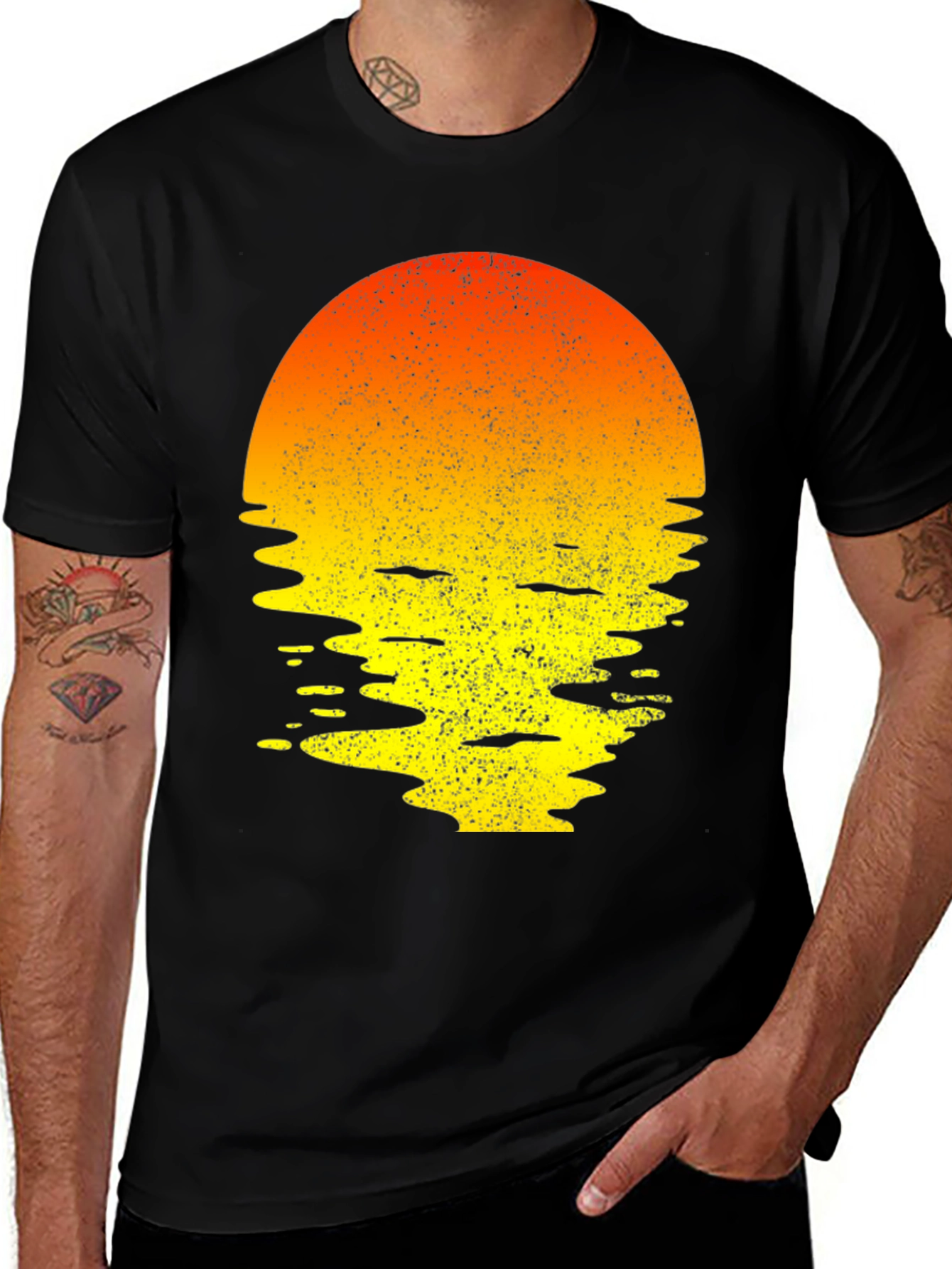 Variant 21 of Sunset Waves Graphic Tee - Trendy Summer T-Shirt