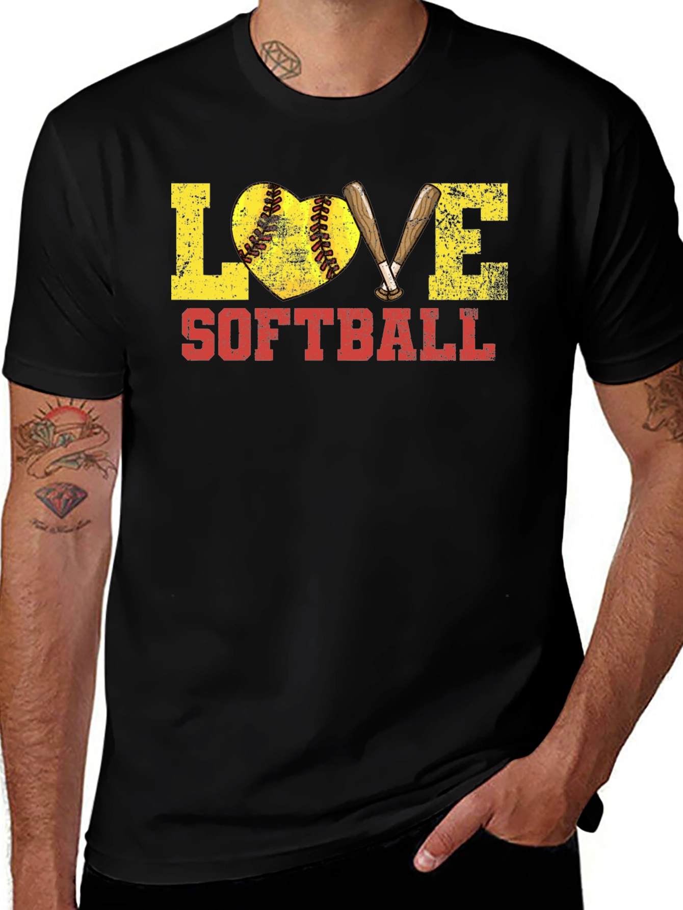 Variant 11 of Love Softball Graphic T-Shirt