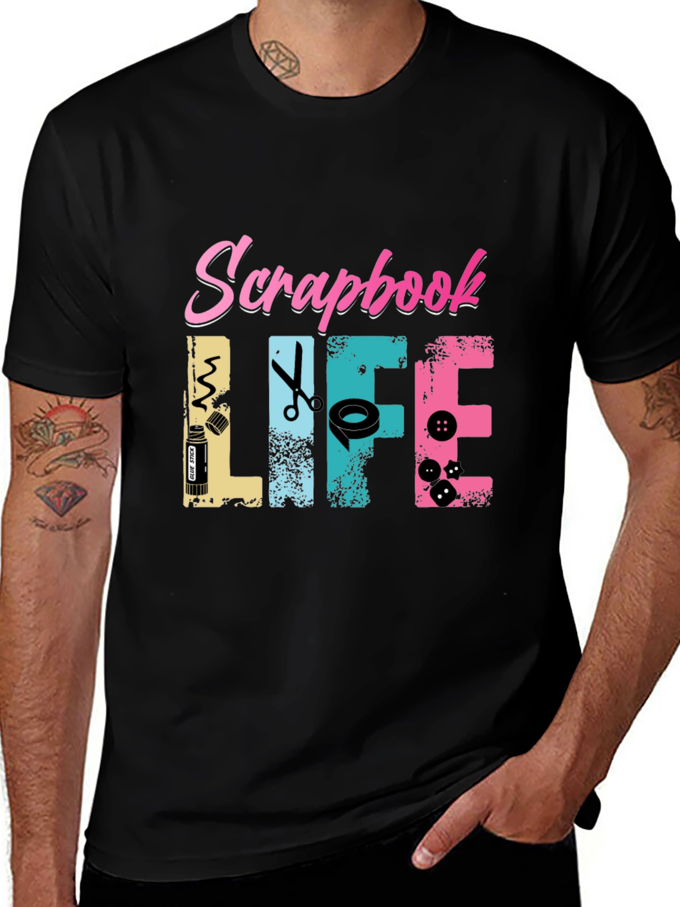 Variant 8 of Scrapbook Life Graphic Tee - Hobby Enthusiast Shirt