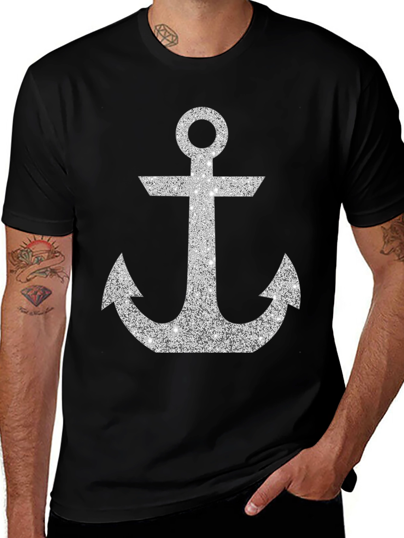 Variant 28 of Anchor Graphic Tee - Nautical Style