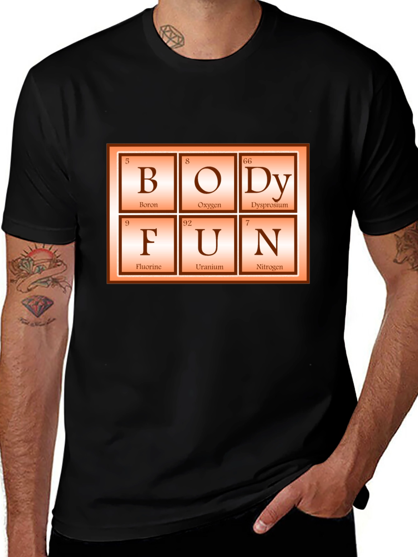 Variant 8 of Periodic Table "Body Fun" Graphic Tee