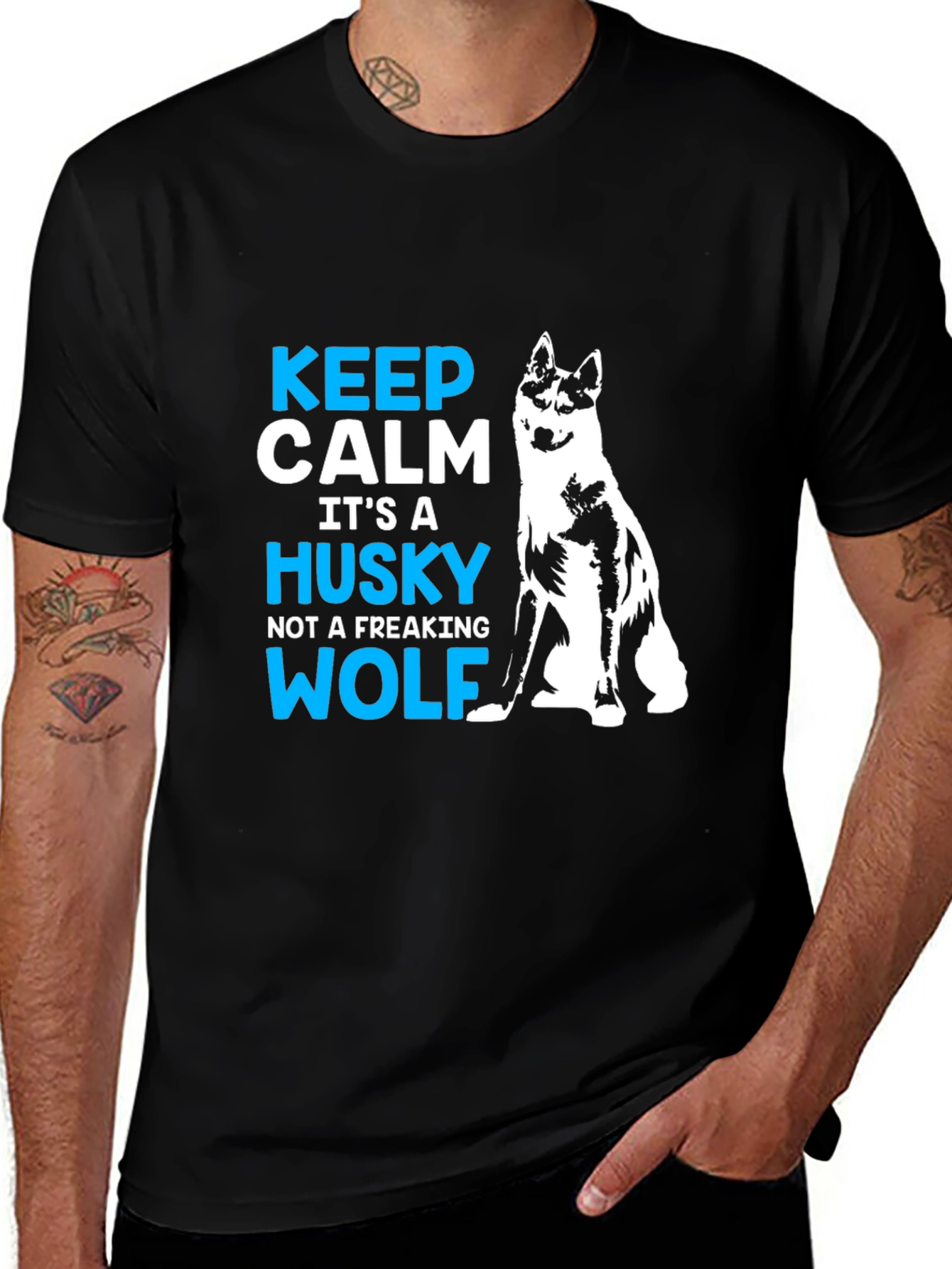 Variant 9 of Keep Calm Husky T-Shirt - Funny Dog Lover Tee