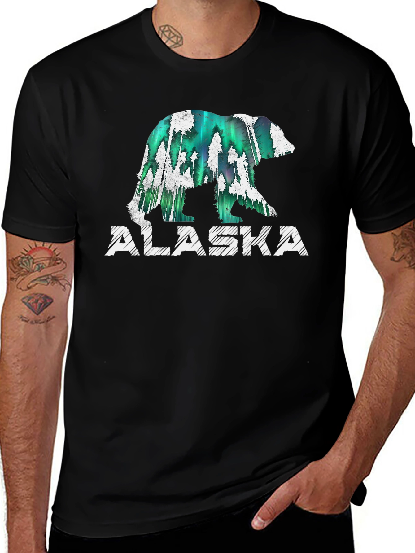 Variant 5 of Alaska Bear Graphic T-Shirt