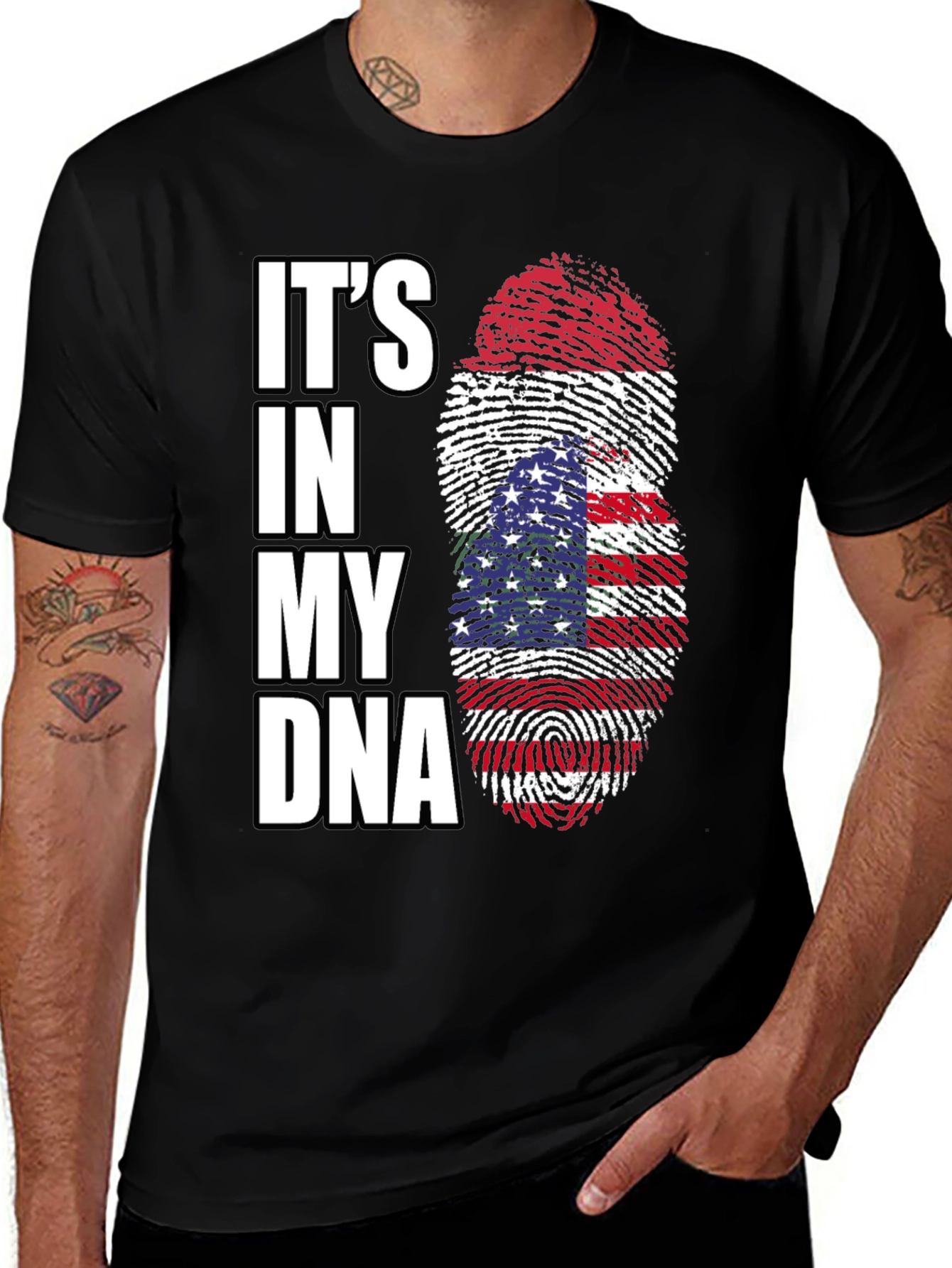 Variant 5 of Patriotic "It's in My DNA" Graphic Tee