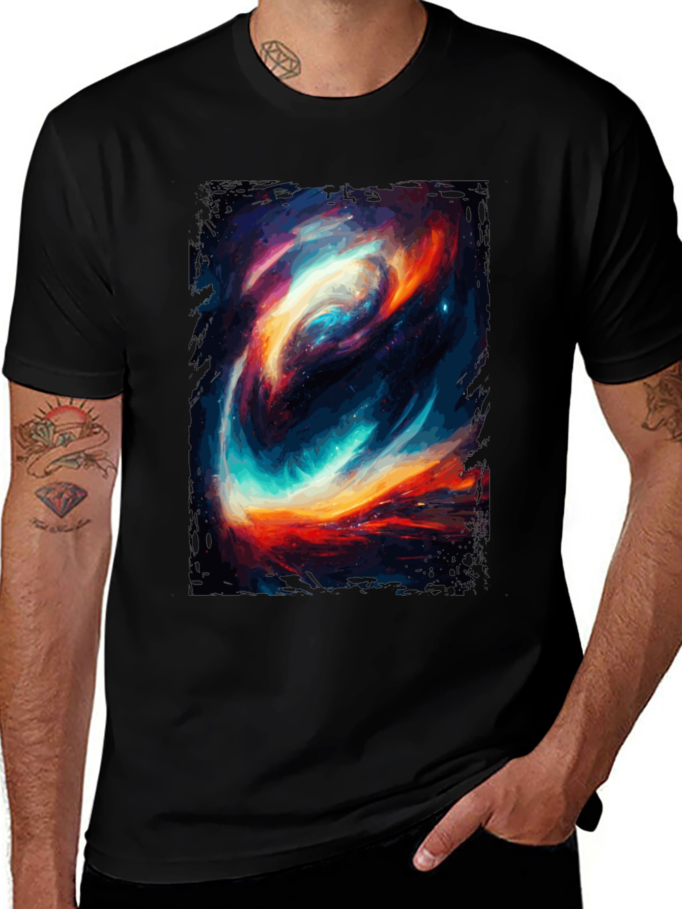Variant 12 of Galaxy Dream T-Shirt - Artistic Space Design