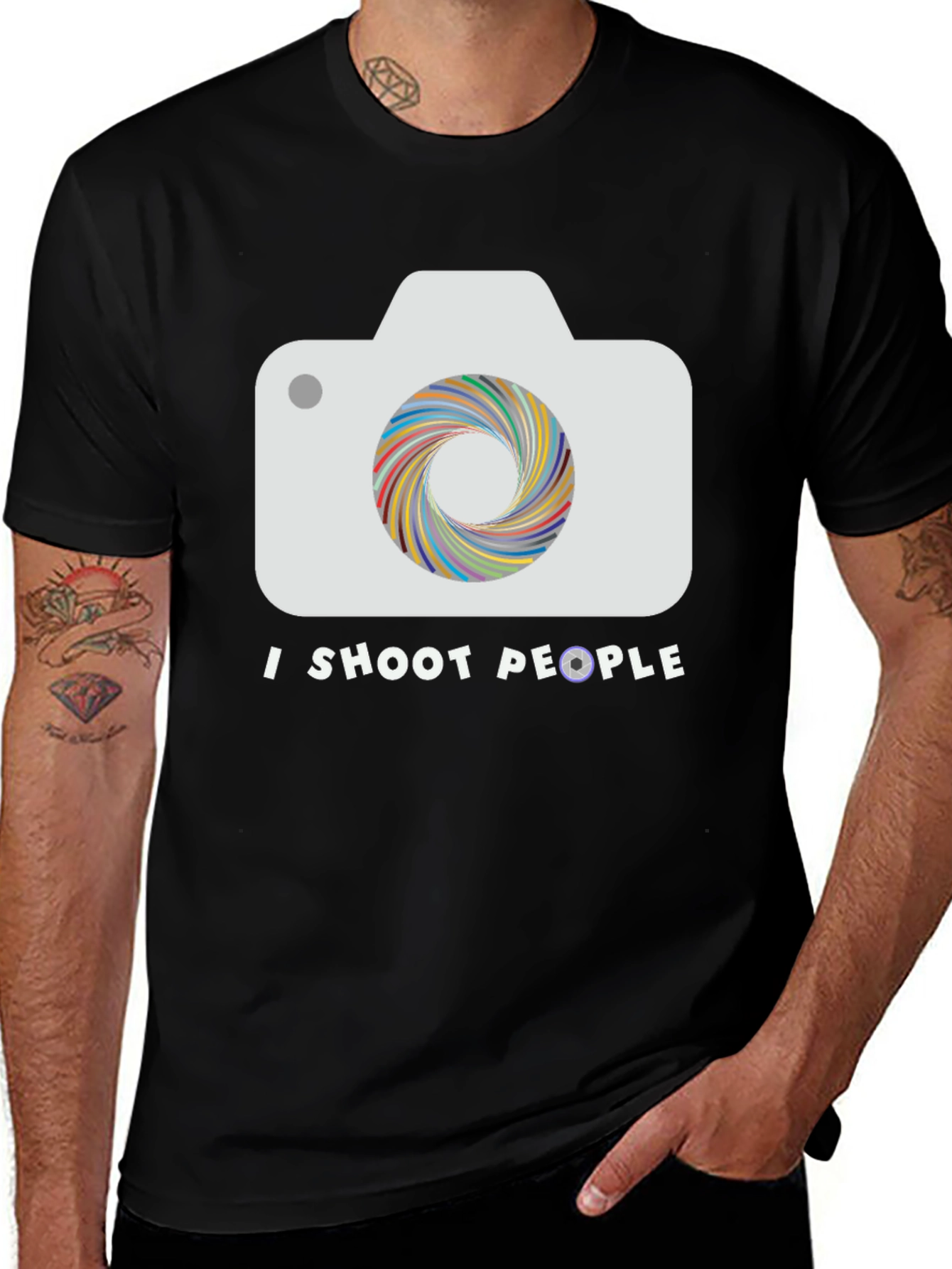 Variant 8 of I Shoot People Camera T-Shirt - Photographer Tee
