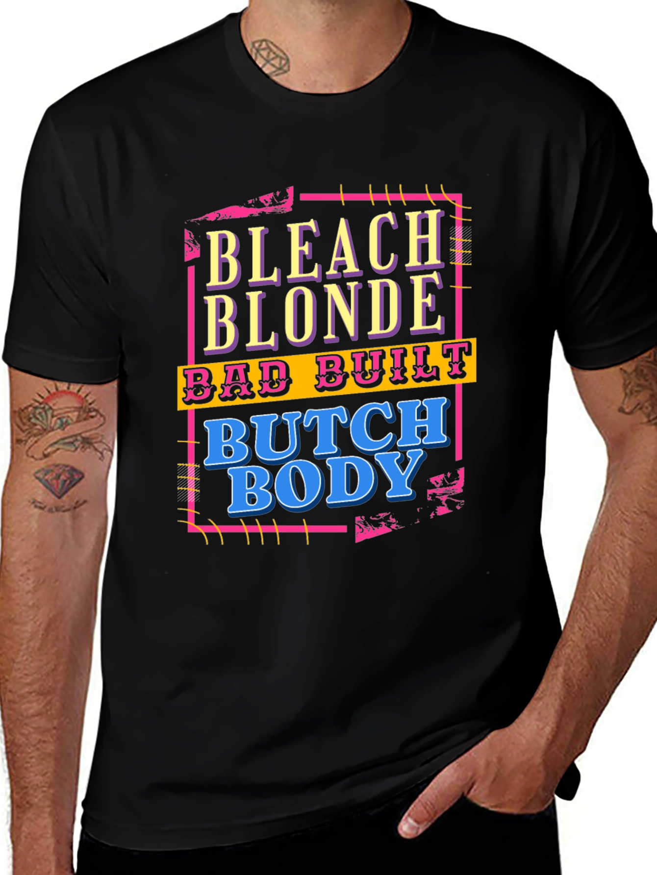 Variant 9 of Bleach Blonde Bad Built Butch Body T-Shirt