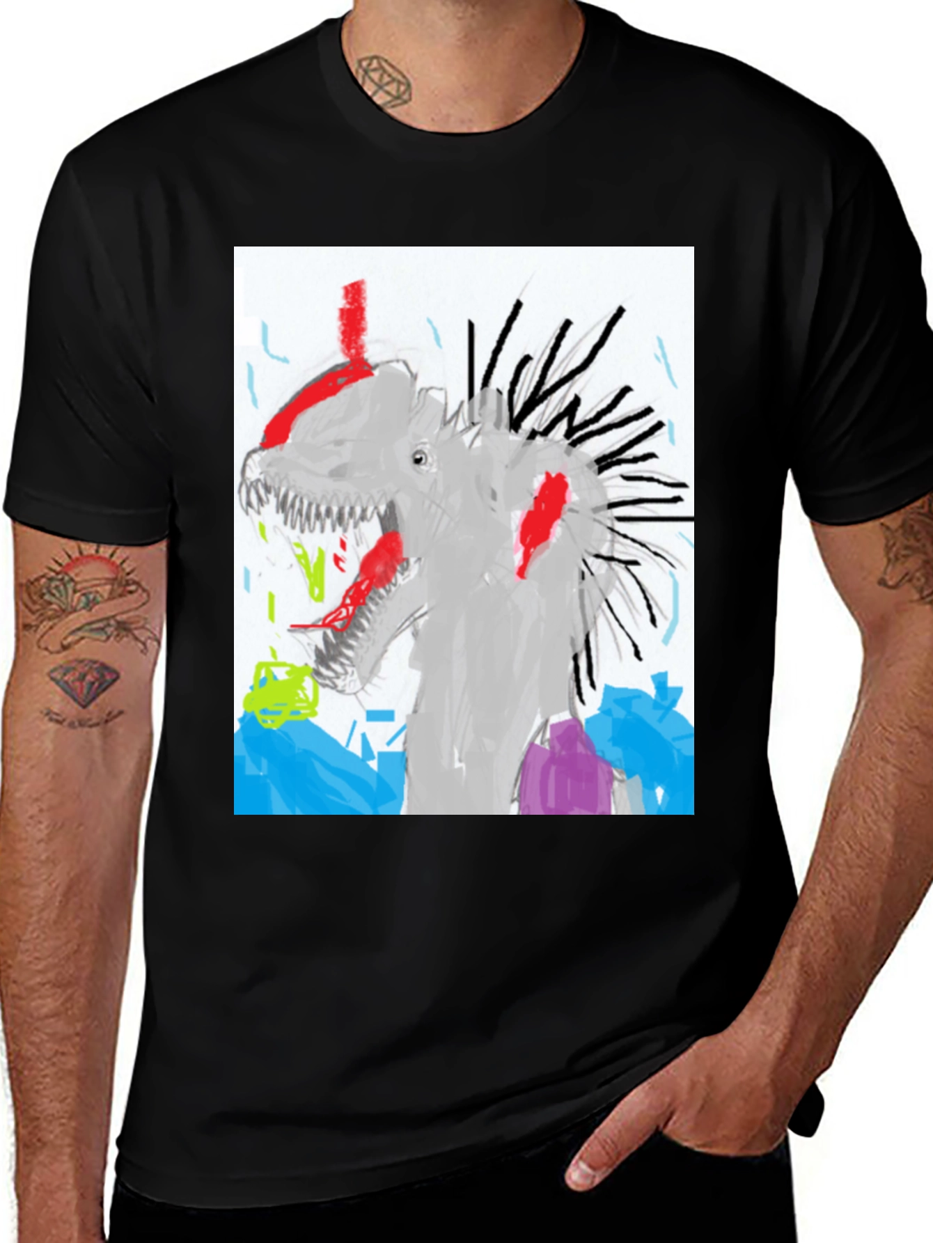 Variant 30 of Dino Graphic T-Shirt - Unique Artistic Design