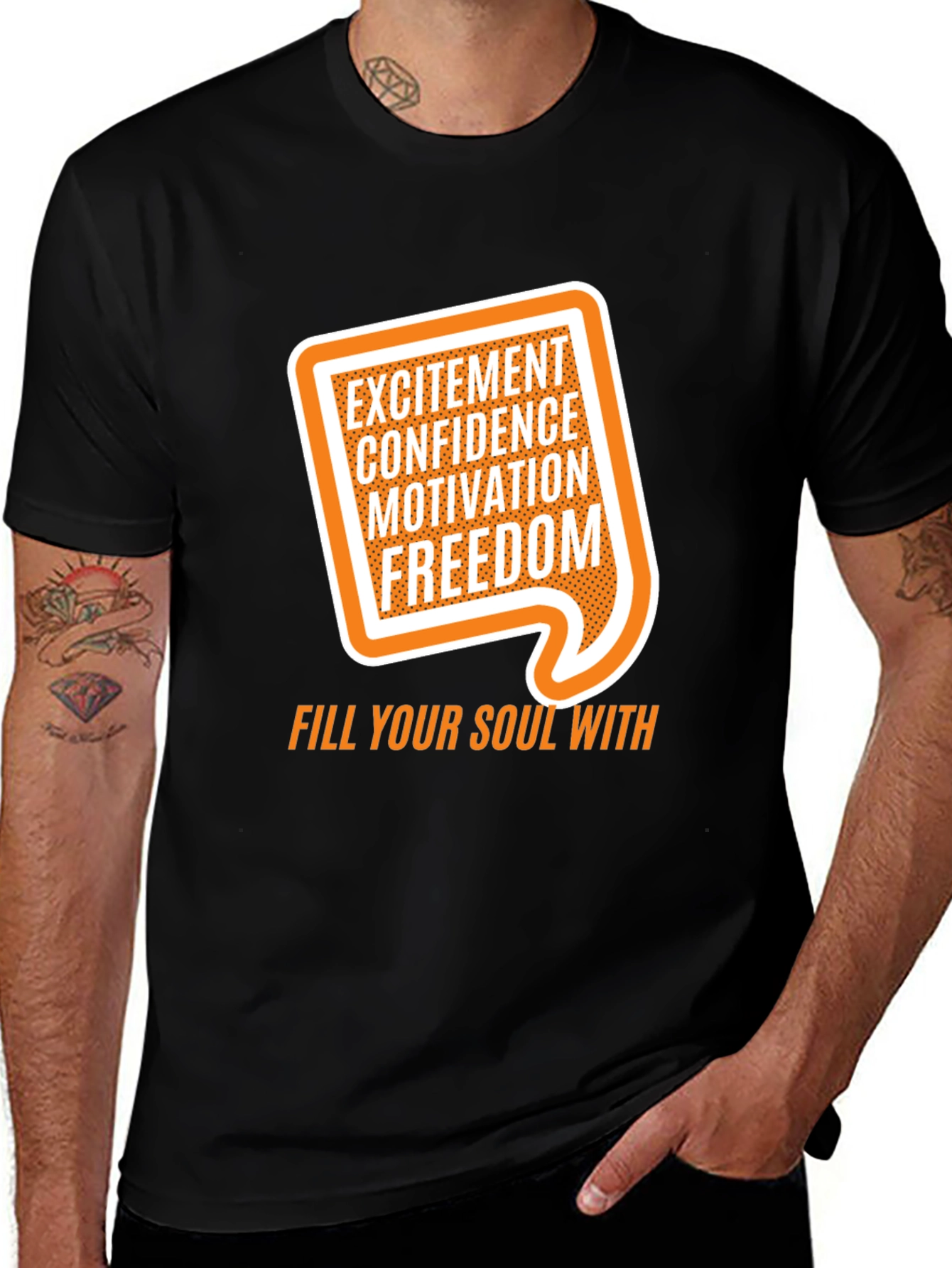 Variant 30 of Motivational Graphic Tee - Excitement, Confidence, Freedom!