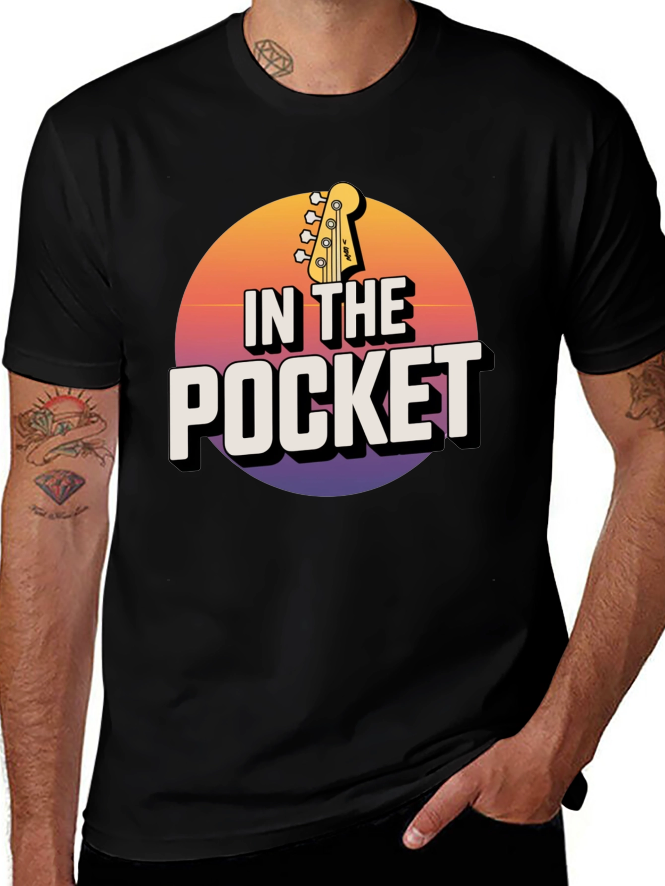 Variant 19 of In the Pocket Bass Guitar Graphic Tee