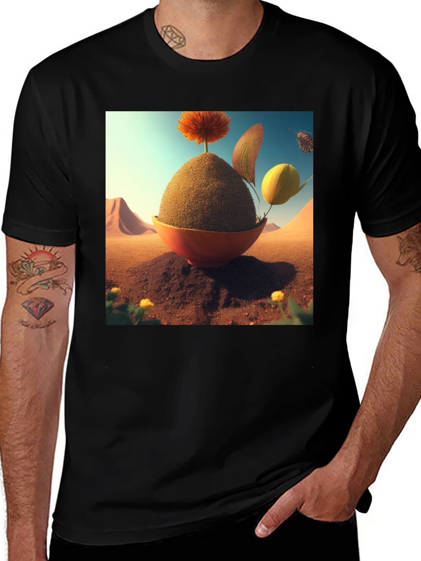 Variant 8 of Surreal Desert Plant T-Shirt