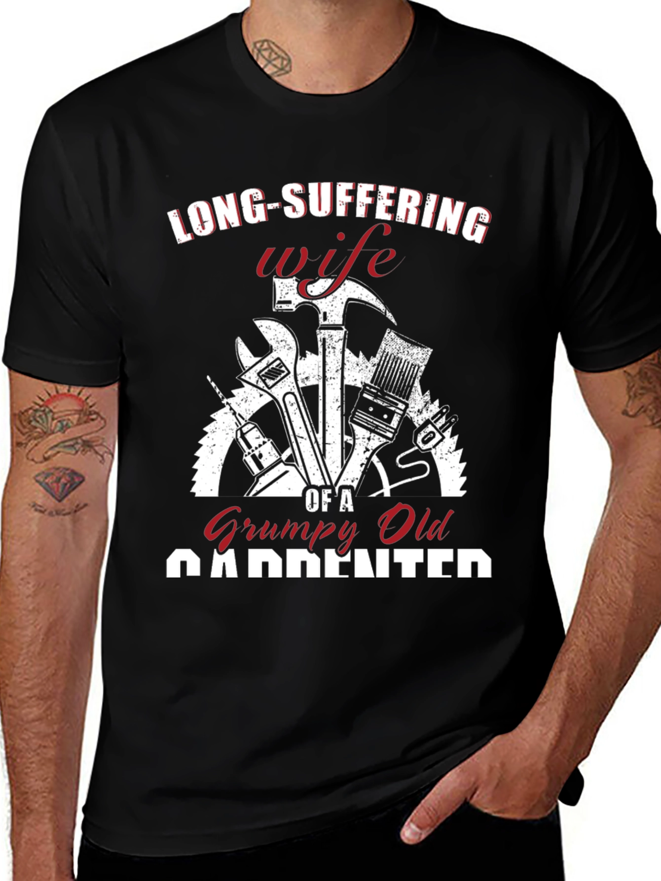 Variant 4 of Grumpy Old Carpenter Wife T-Shirt