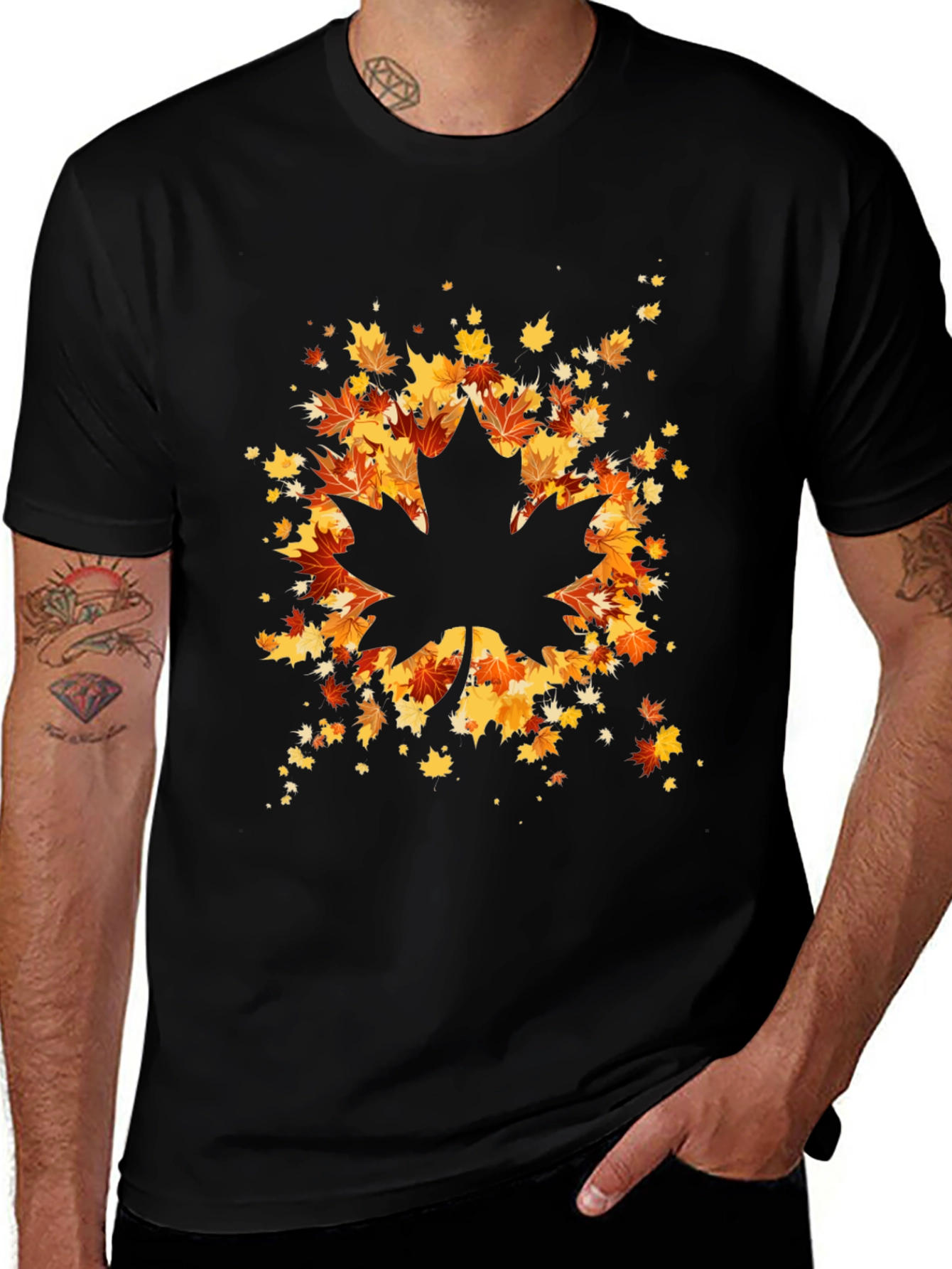 Variant 21 of Autumn Leaf T-Shirt - Fall Season Apparel